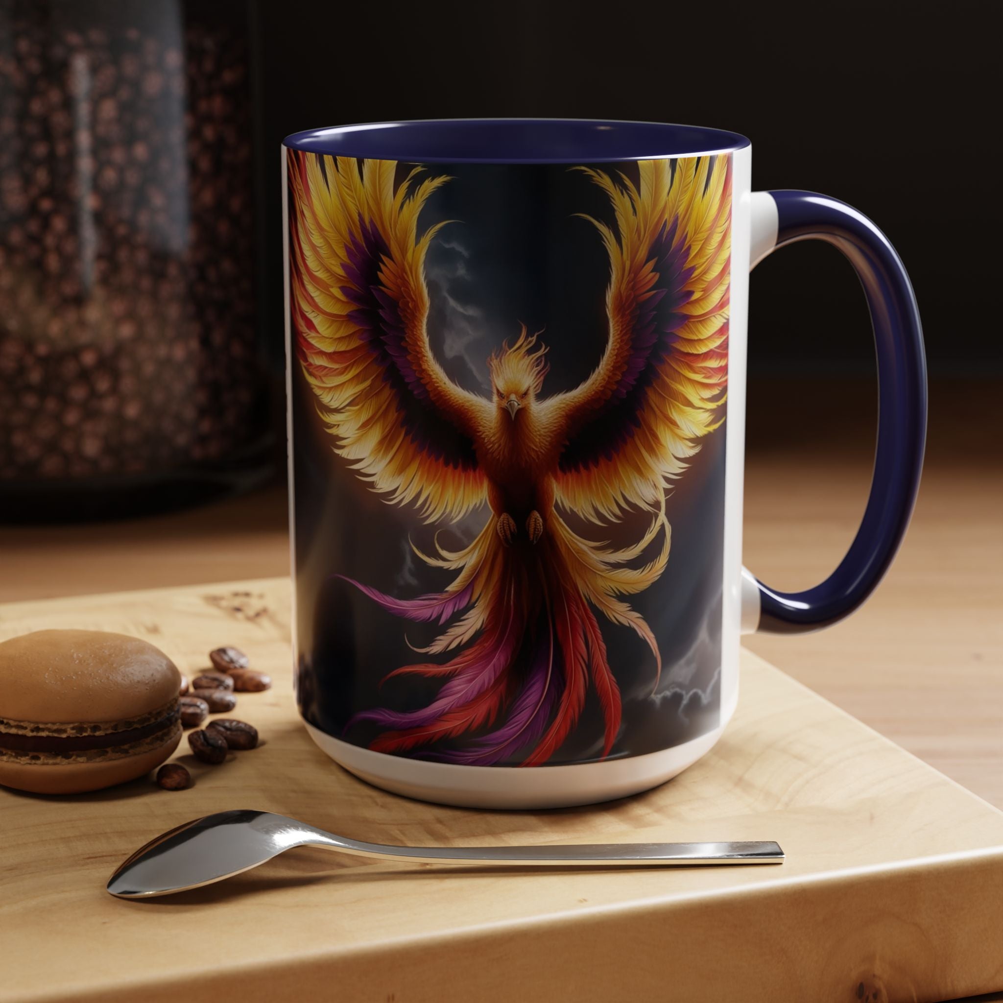 Phoenix Coffee Mug: Mythical Firebird Ceramic Cup, Fantasy Mug, Legendary Creature