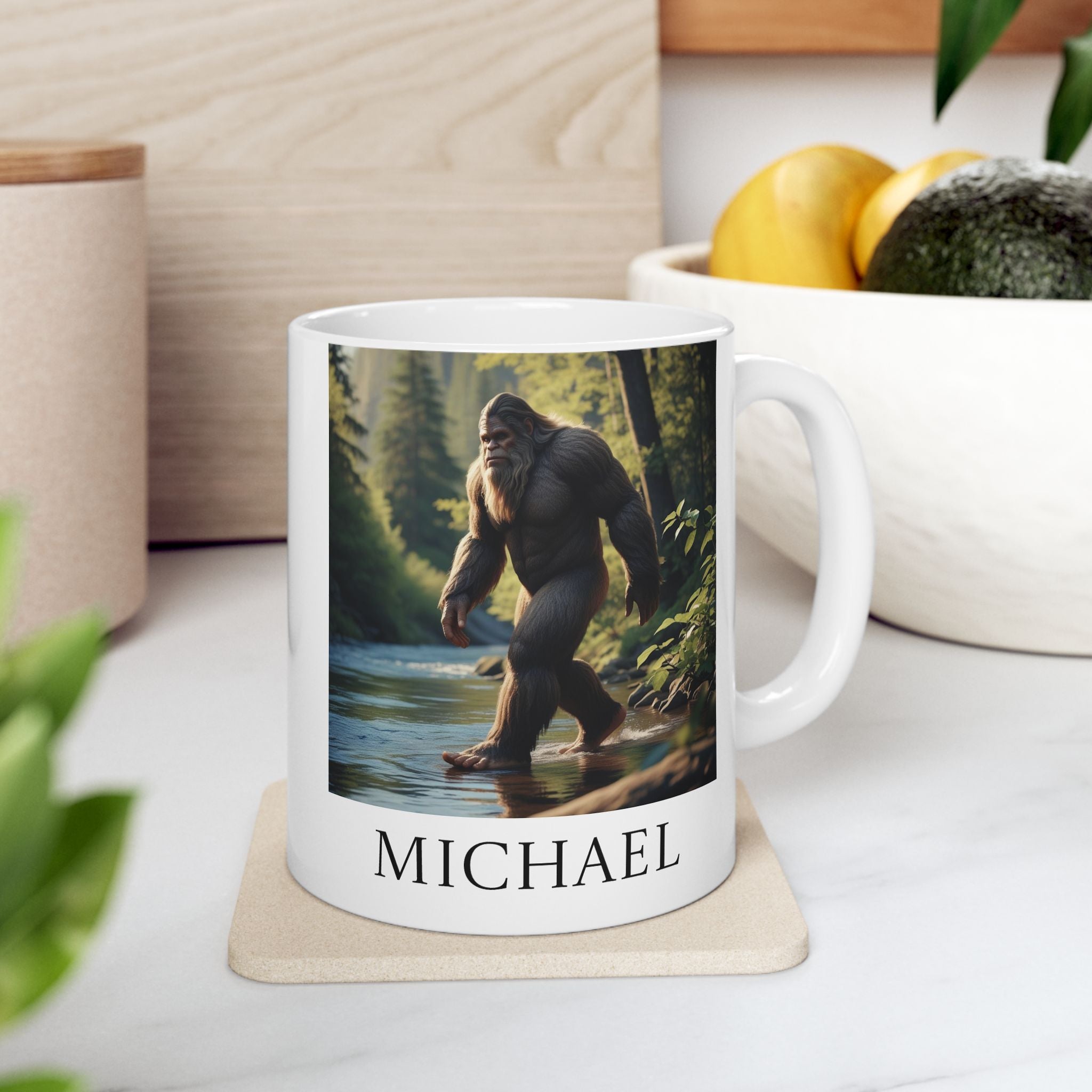 Customizable Bigfoot Coffee Mug: Sasquatch, Mythical Creature, Pacific Northwest Cryptid