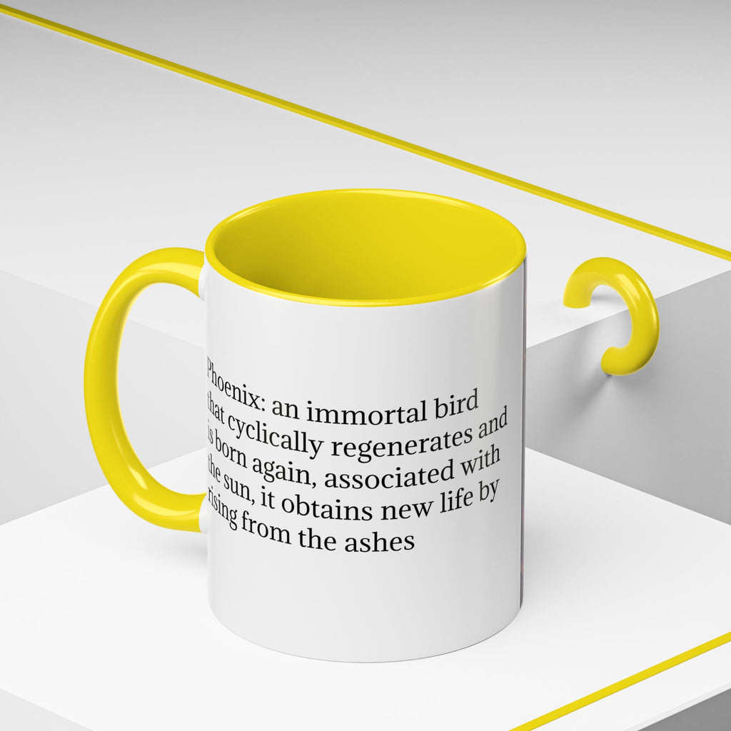 Phoenix Coffee Mug: Legendary Creature, Firebird Cryptid Coffee Cup, Renewal Rebirth
