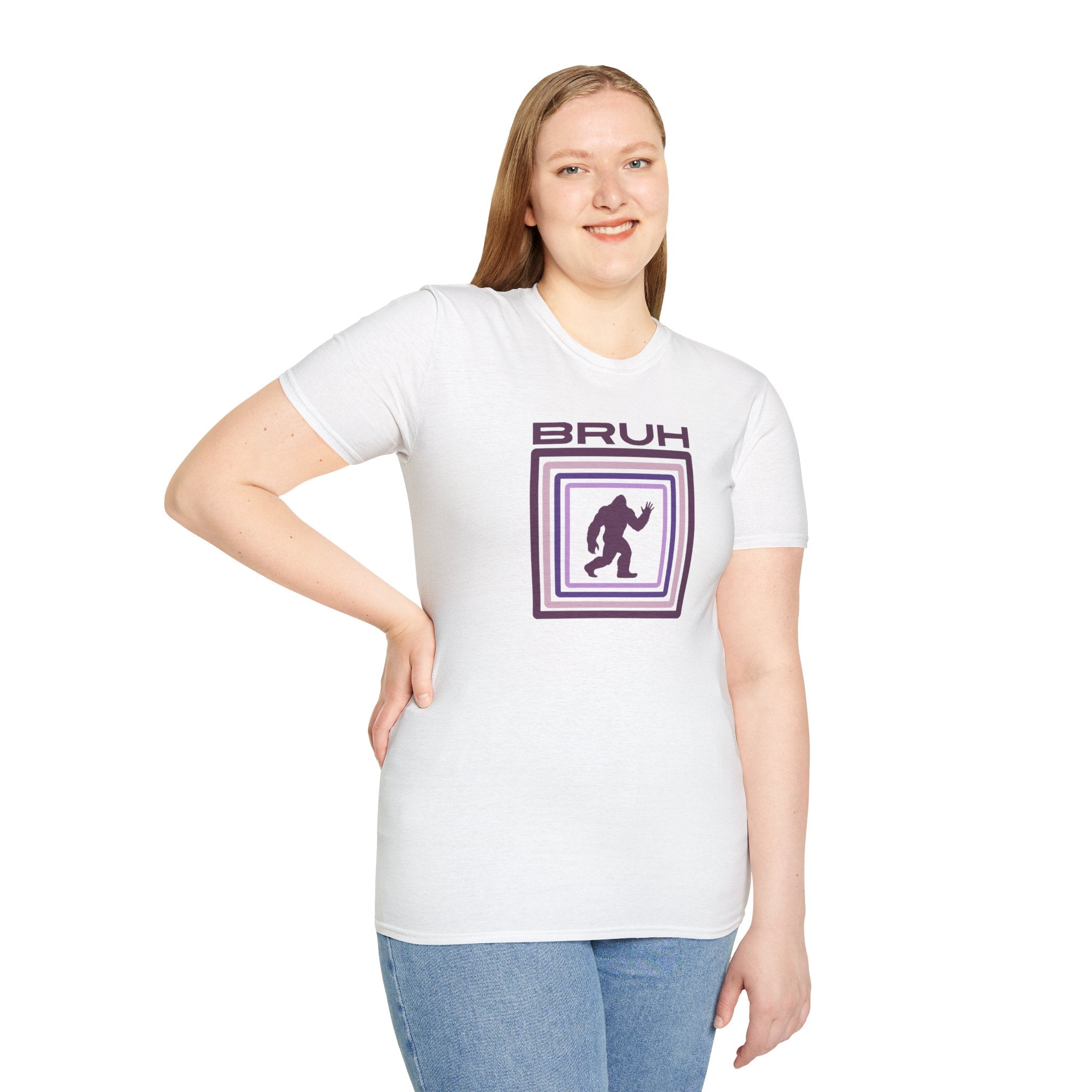 Bigfoot Shirt: Sasquatch Graphic Tee, Bruh, Mythical Creature, Soft Cotton T-Shirt
