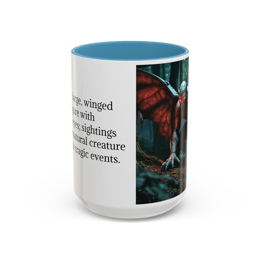 Mothman Mug: Supernatural Monster, Cryptid Mug, Mythical Creature, Urban Legend (Crouching)