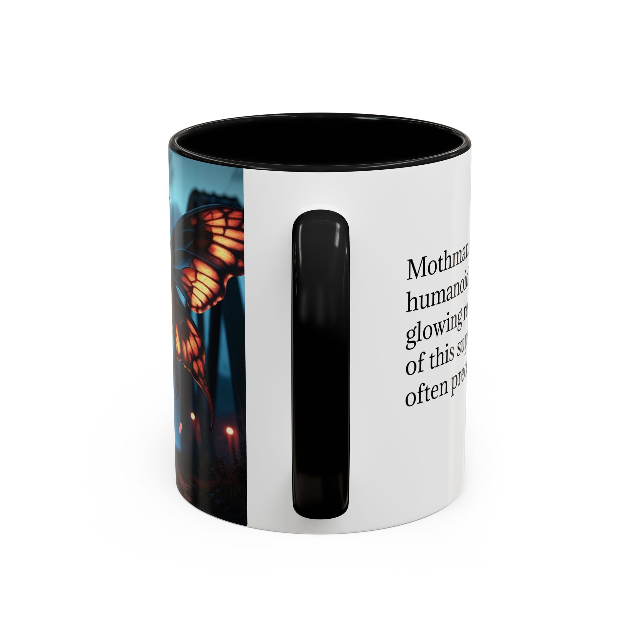 Mothman Coffee Mug: Supernatural Monster, Legendary Creature, Cryptid Gift (Bridge)