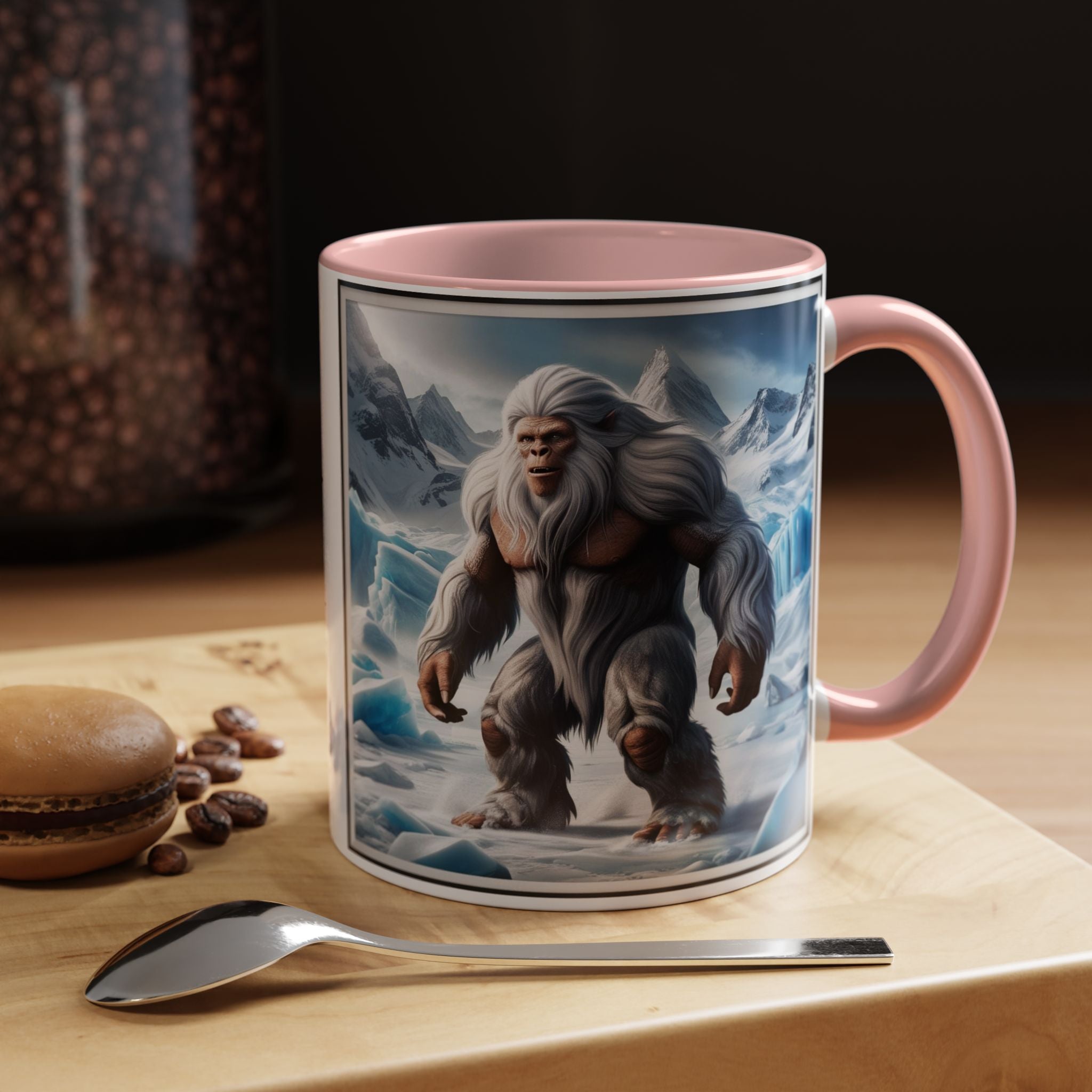 Yeti Coffee Mug: Abominable Snowman, Himalayan Mountain Cryptid, Bigfoot Camping Gift