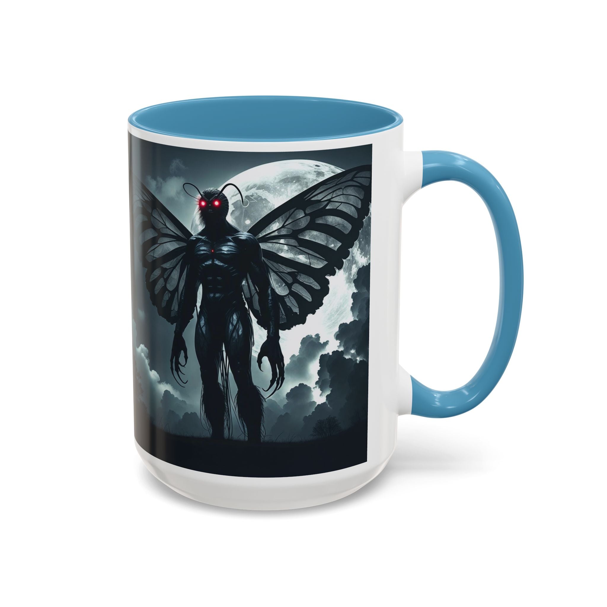Mothman Coffee Mug: Supernatural Cryptid, Legendary Monster, Mugs for Men (Moon)
