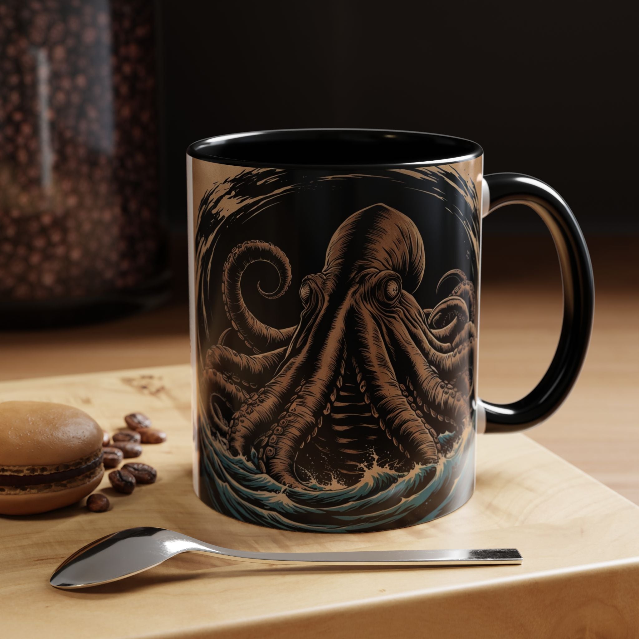 Kraken Coffee Mug: Giant Squid Coffee Cup, Sea Creature, Mugs for Men