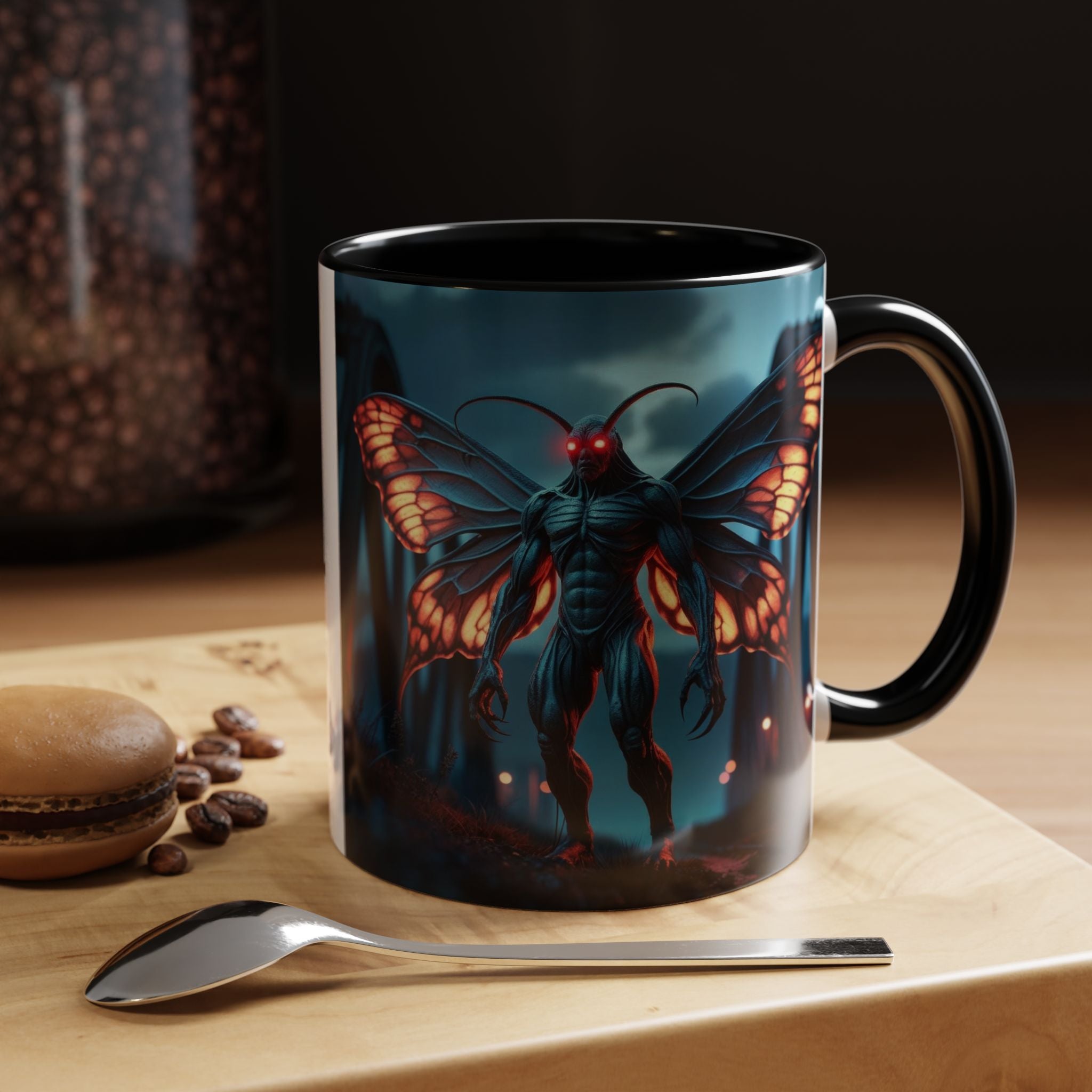 Mothman Coffee Mug: Supernatural Monster, Legendary Creature, Cryptid Gift (Bridge)