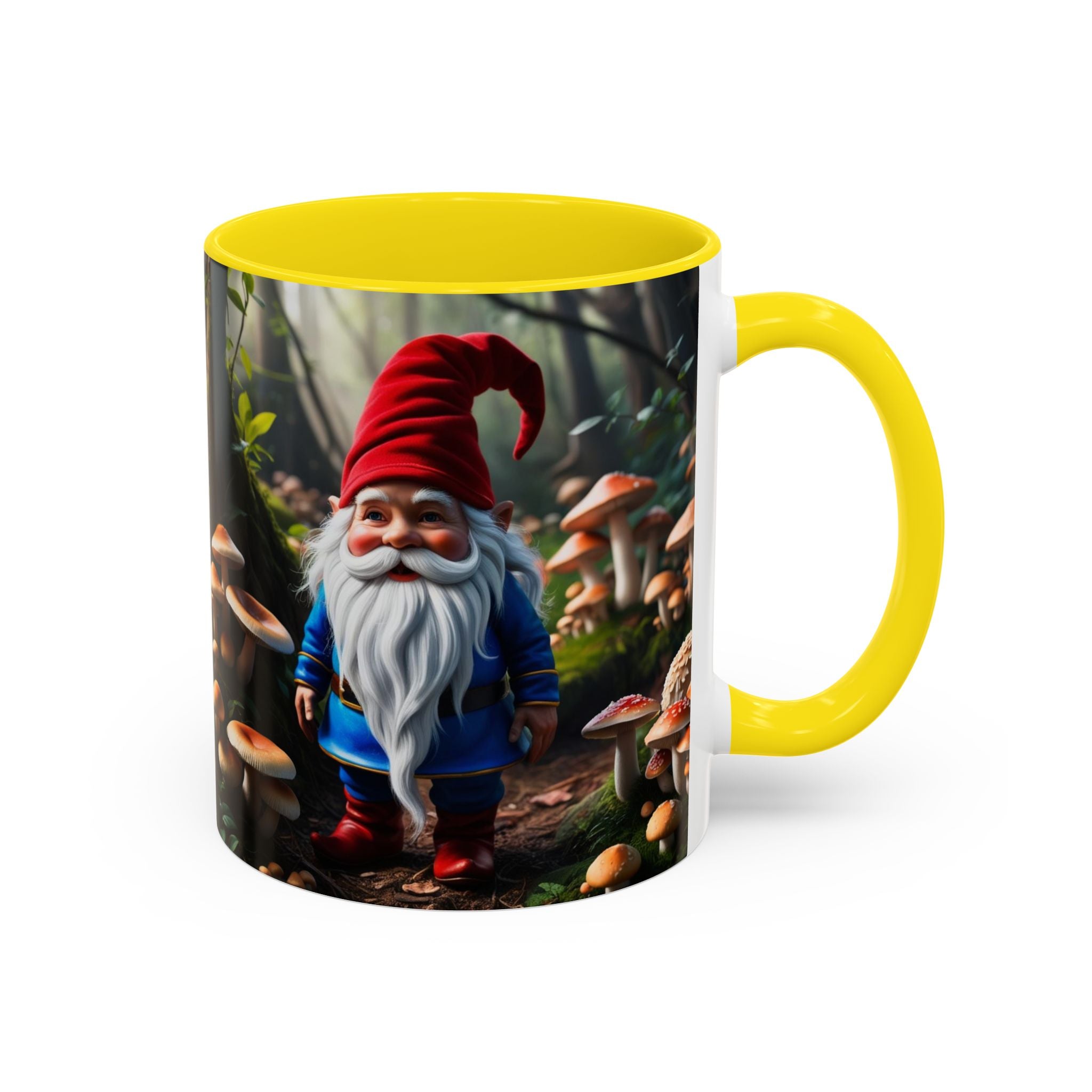 Gnome Coffee Mug: Nordic Folklore Gift, Scandinavian Nisse, Enchanted Mushroom Garden
