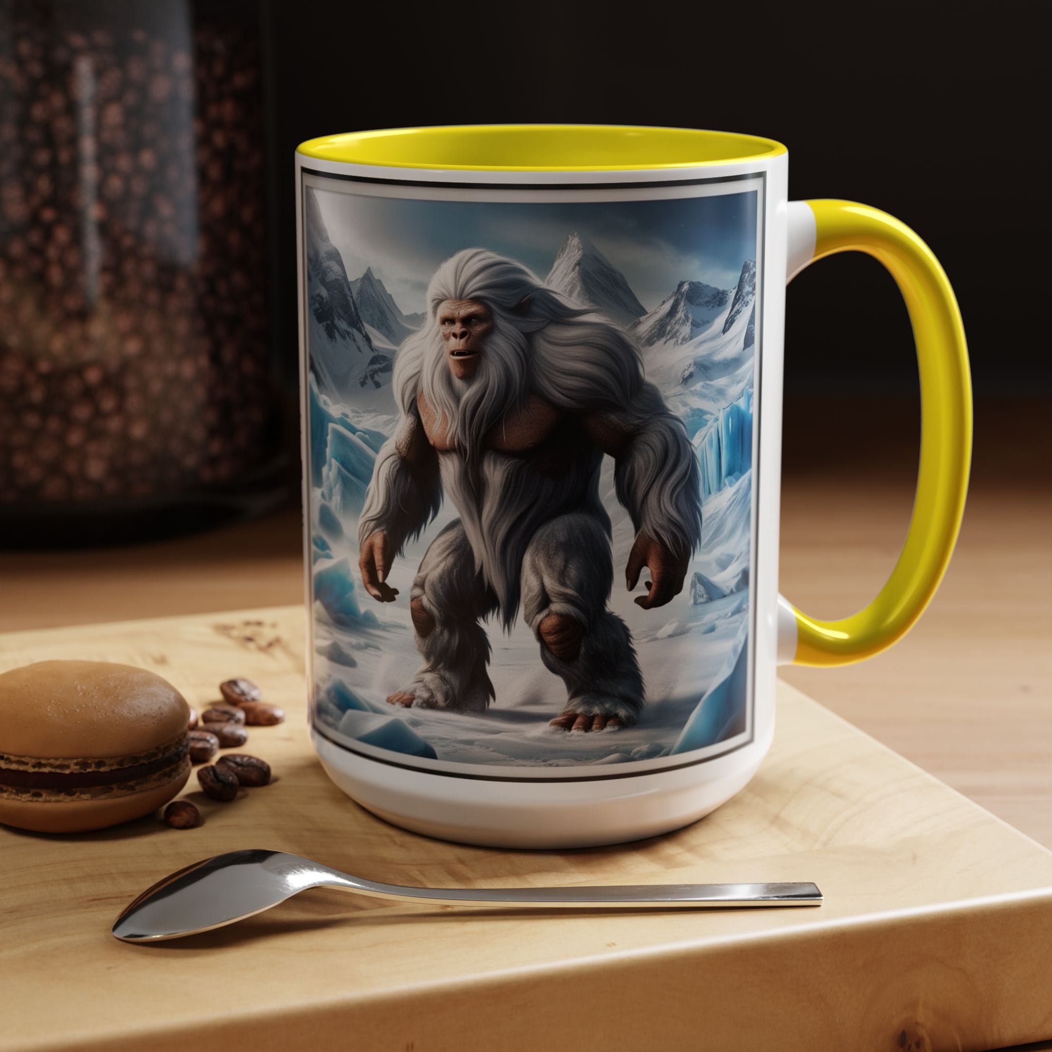 Yeti Coffee Mug: Abominable Snowman, Himalayan Mountain Cryptid, Bigfoot Camping Gift