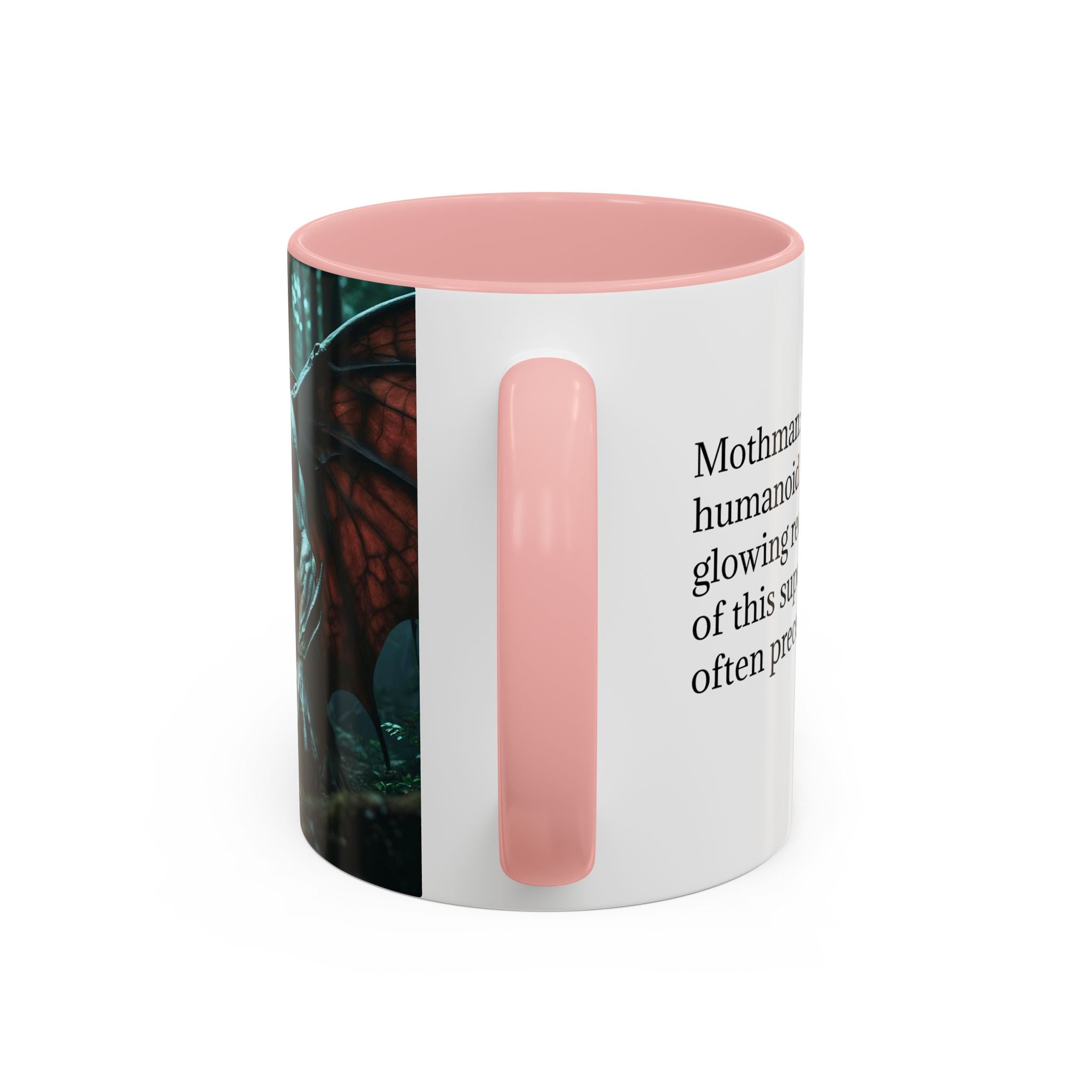Mothman Mug: Supernatural Monster, Cryptid Mug, Mythical Creature, Urban Legend (Crouching)