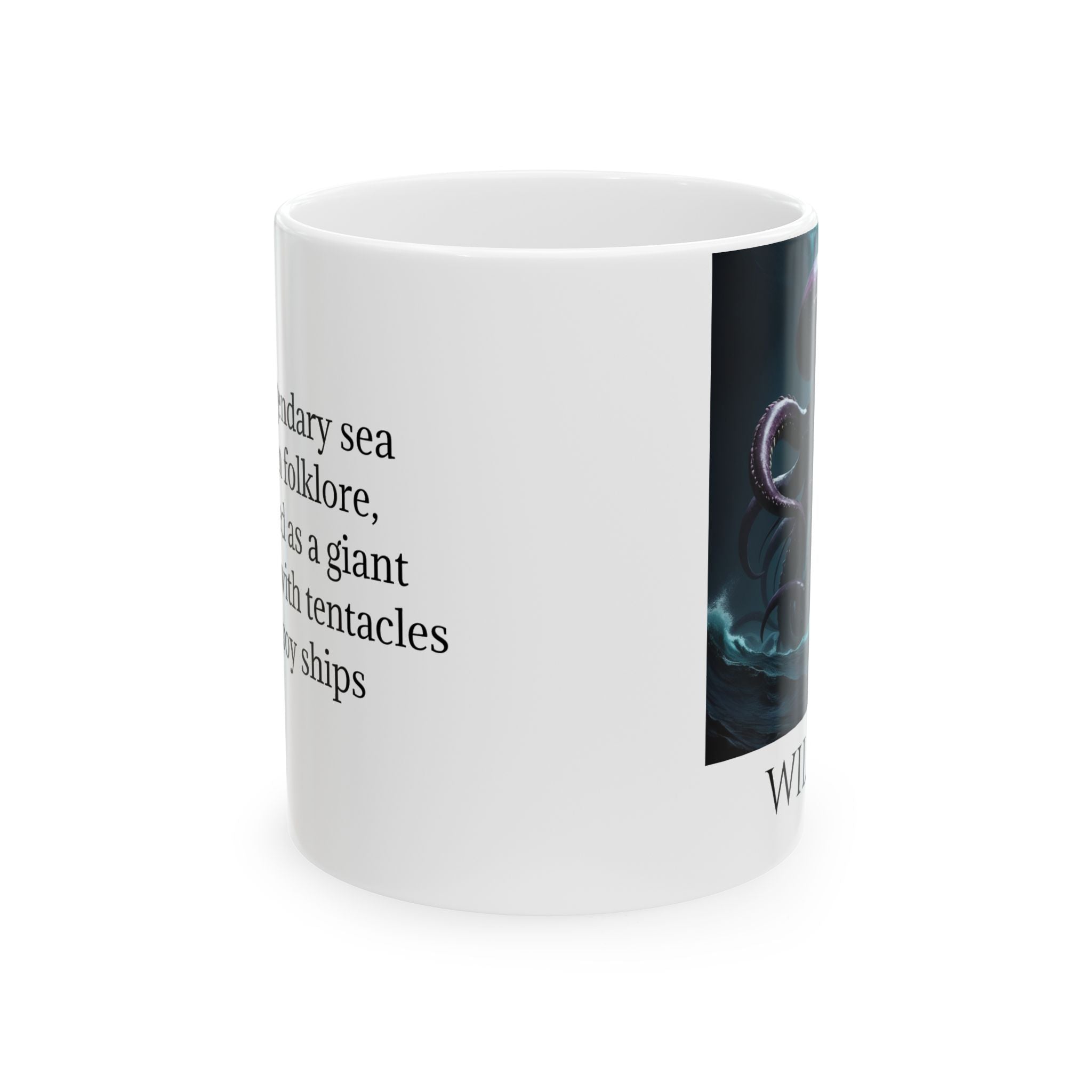 Personalized Kraken Coffee Mug: Giant Squid, Nautical Coffee Cup, Sea Creature Gift