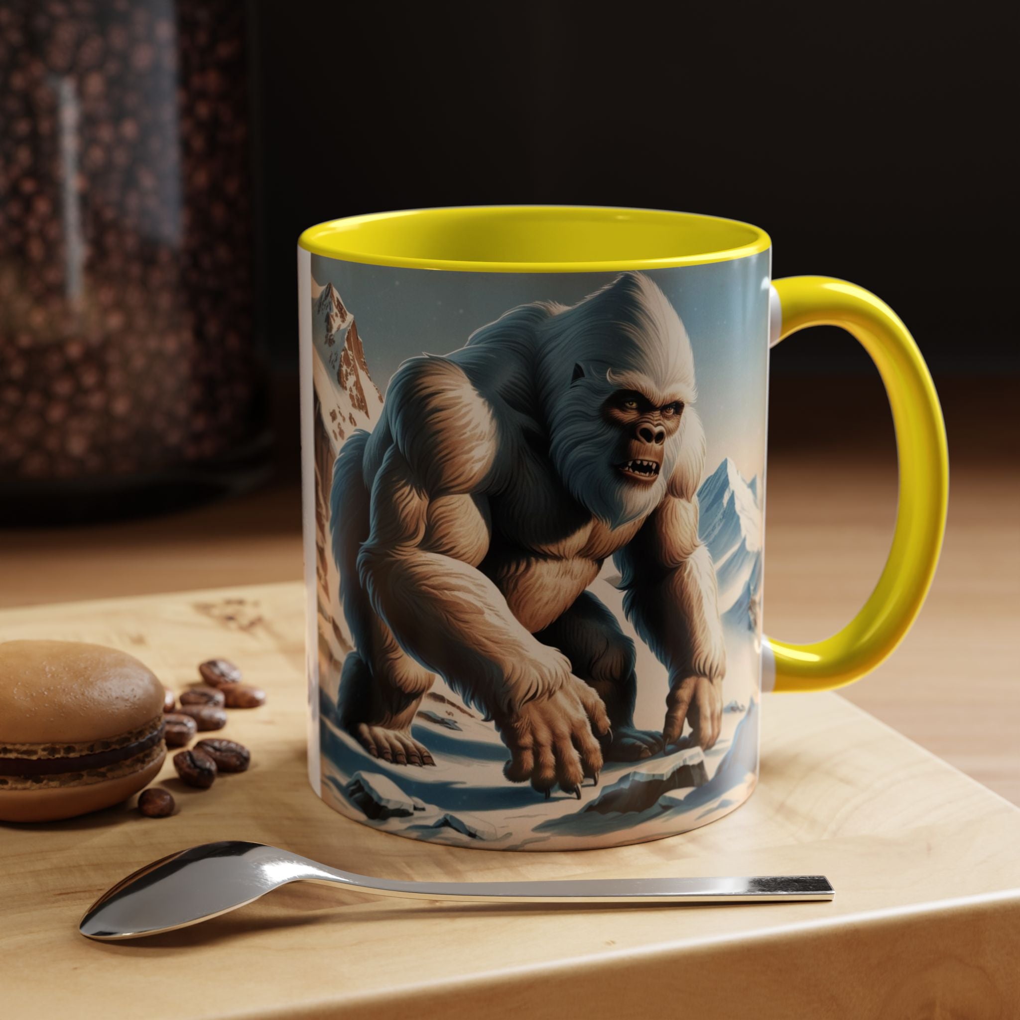 Abominable Snowman Coffee Mug: Himalayan Mountain Yeti, Mythical Creature, Sasquatch Gift