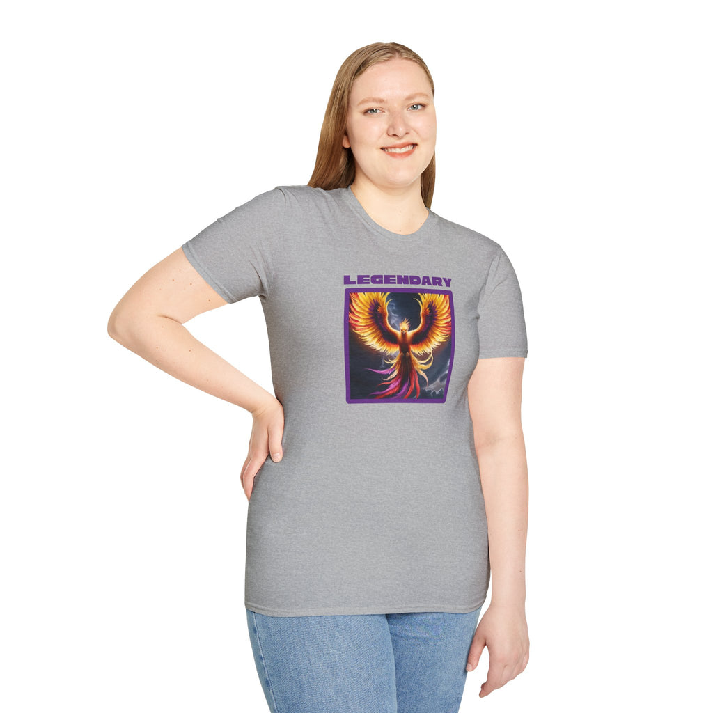 Phoenix Graphic Tee: Mythical Creature, Soft Cotton Shirt, Rise from the Ashes