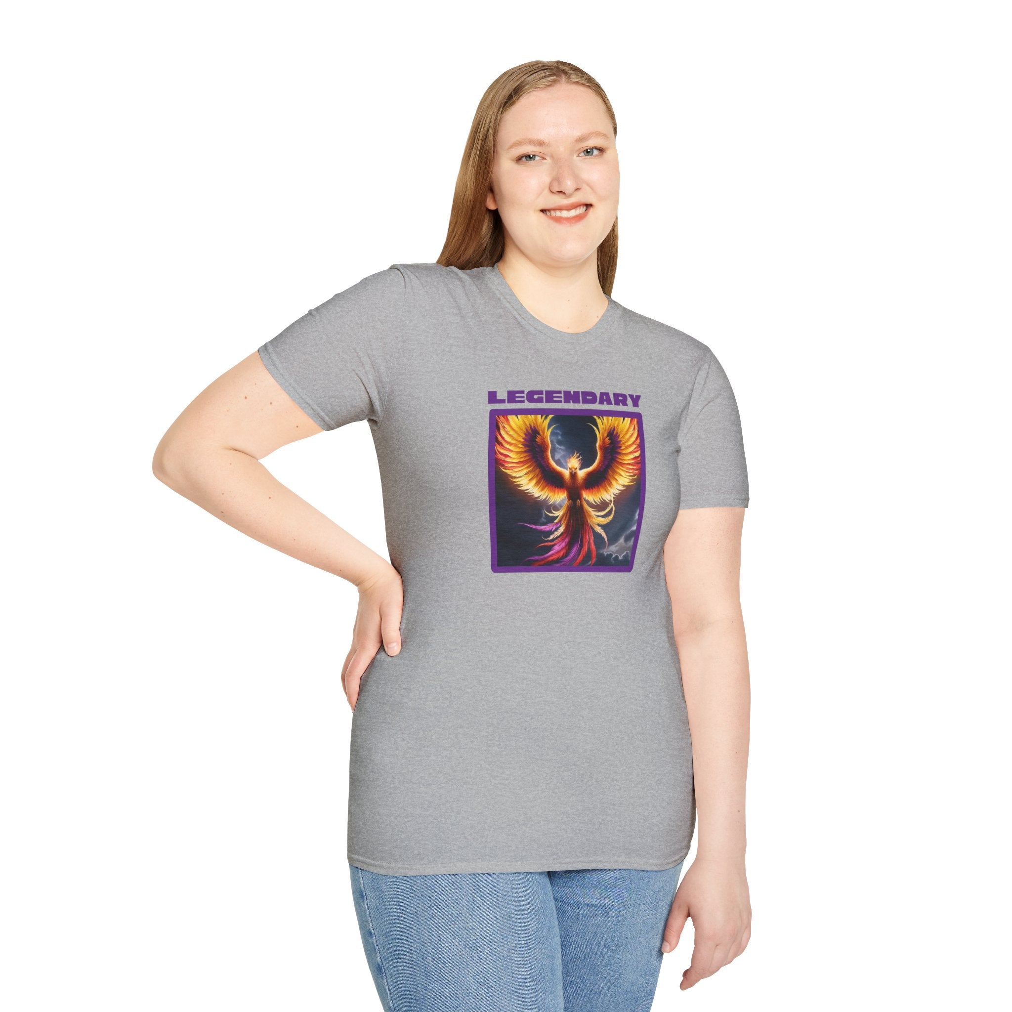 Phoenix Graphic Tee: Mythical Creature, Soft Cotton Shirt, Rise from the Ashes