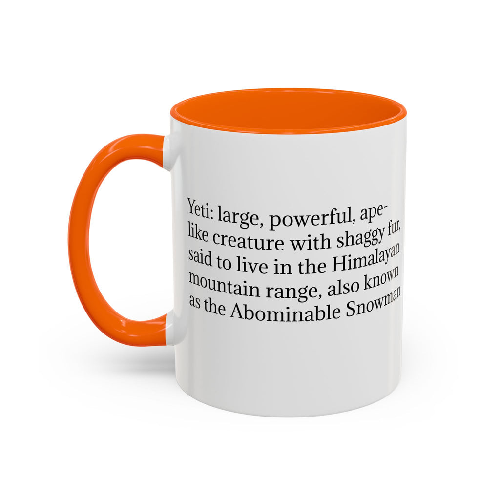 Abominable Snowman Ceramic Mug: Yeti Coffee Cup, Himalayan Mountain Cryptid, Bigfoot Camping Gift