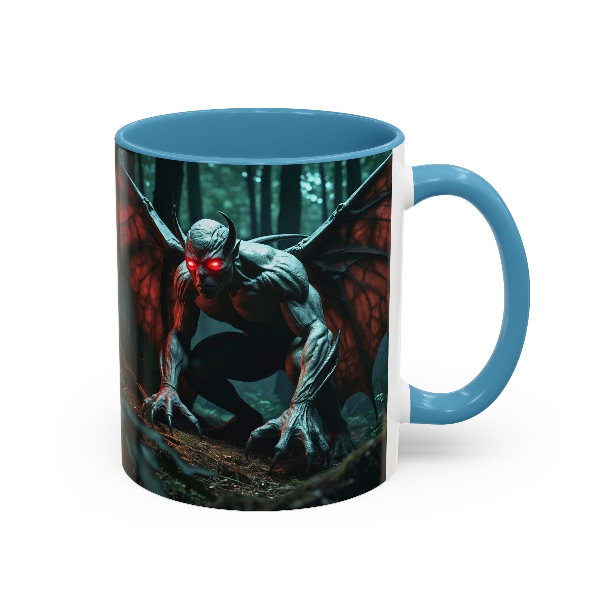 Mothman Mug: Supernatural Monster, Cryptid Mug, Mythical Creature, Urban Legend (Crouching)