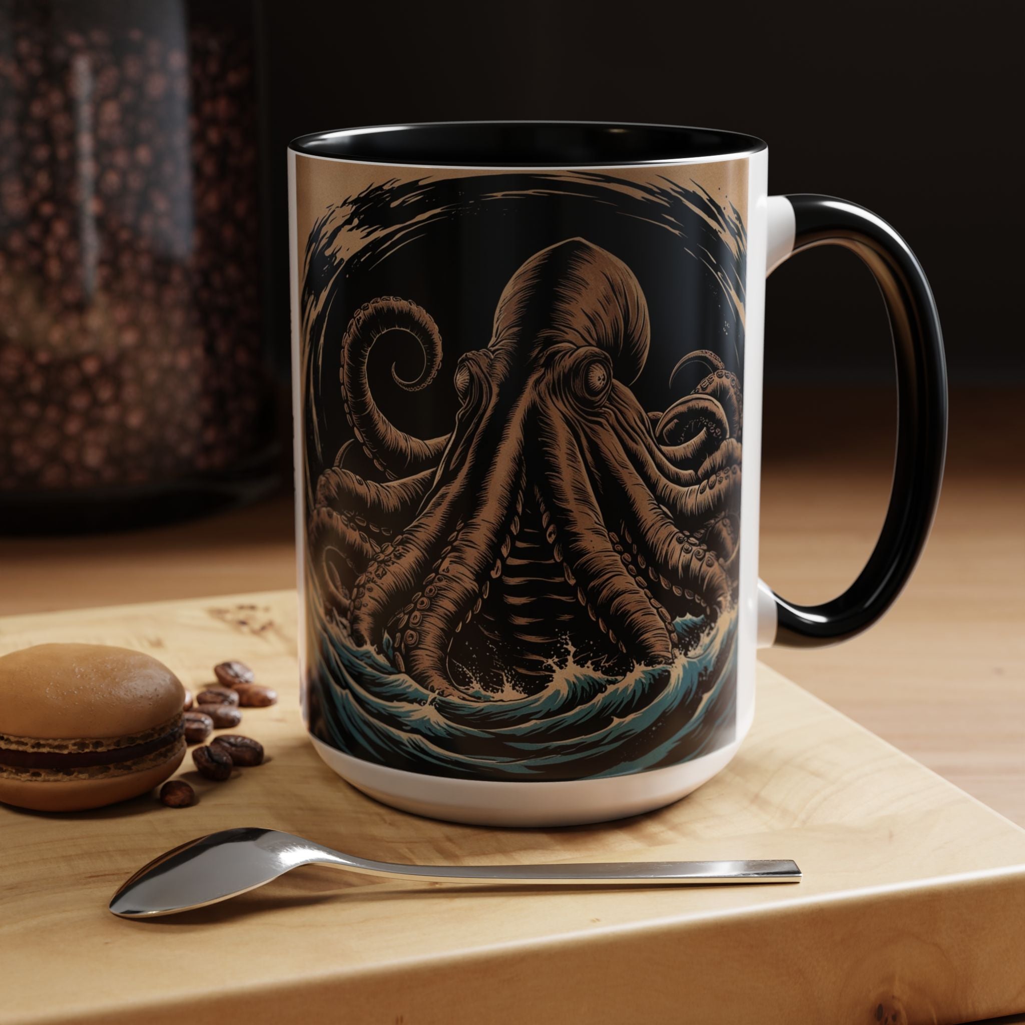 Kraken Coffee Mug: Giant Squid Coffee Cup, Sea Creature, Mugs for Men