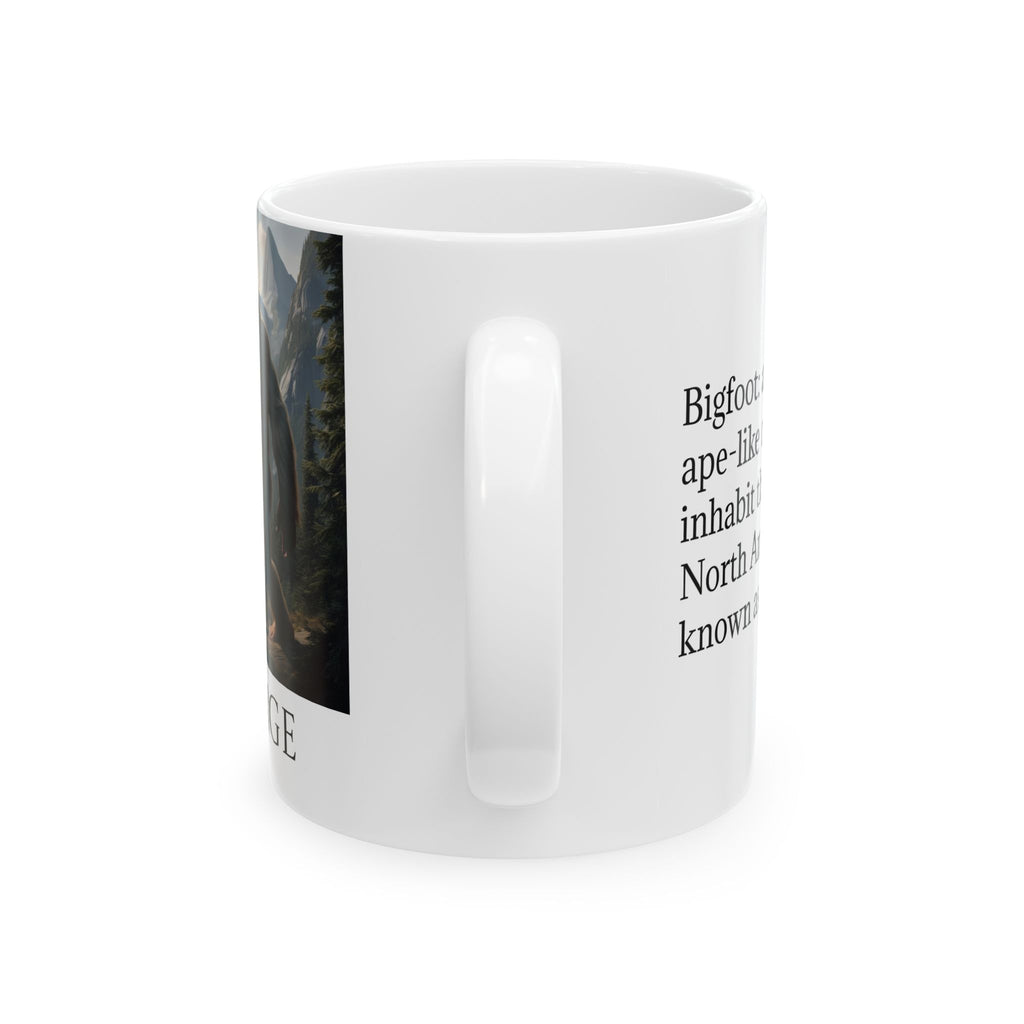 Customizable Bigfoot Coffee Mug: Sasquatch Camping Gift, Pacific Northwest Cryptid