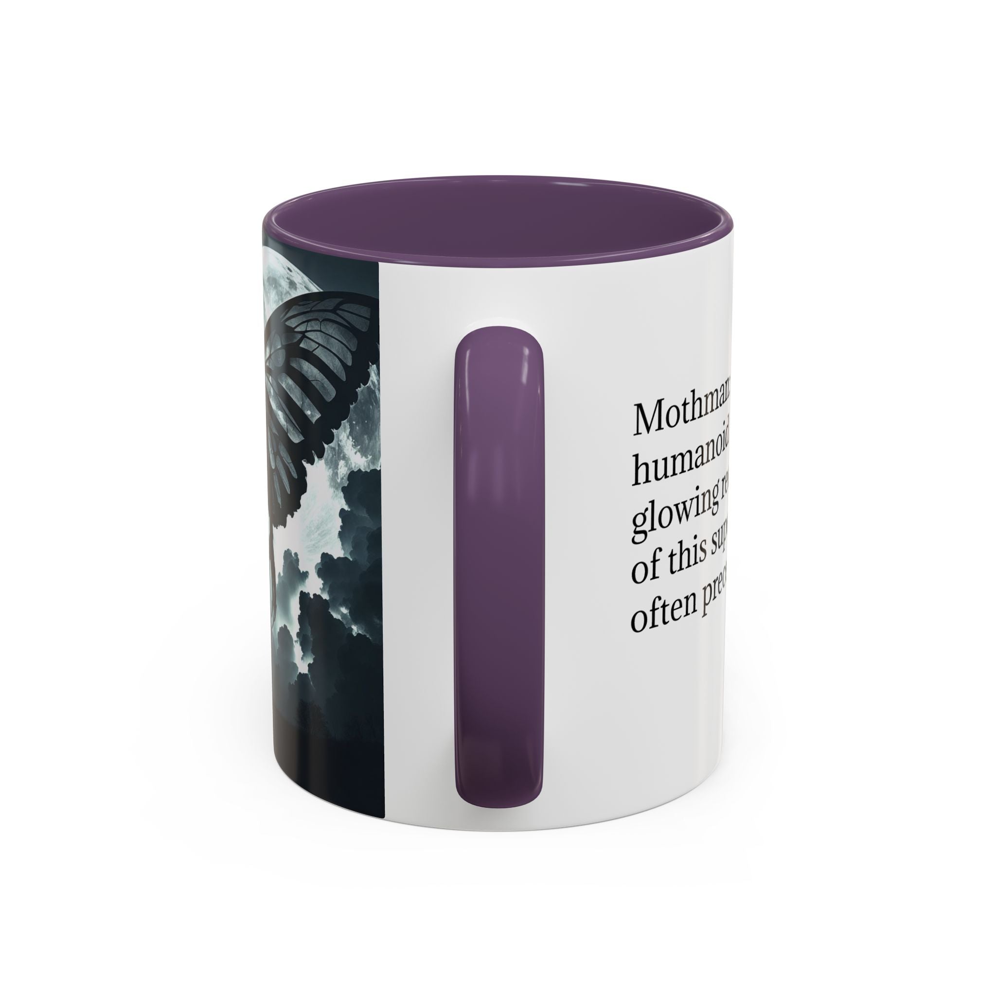 Mothman Coffee Mug: Supernatural Cryptid, Legendary Monster, Mugs for Men (Moon)
