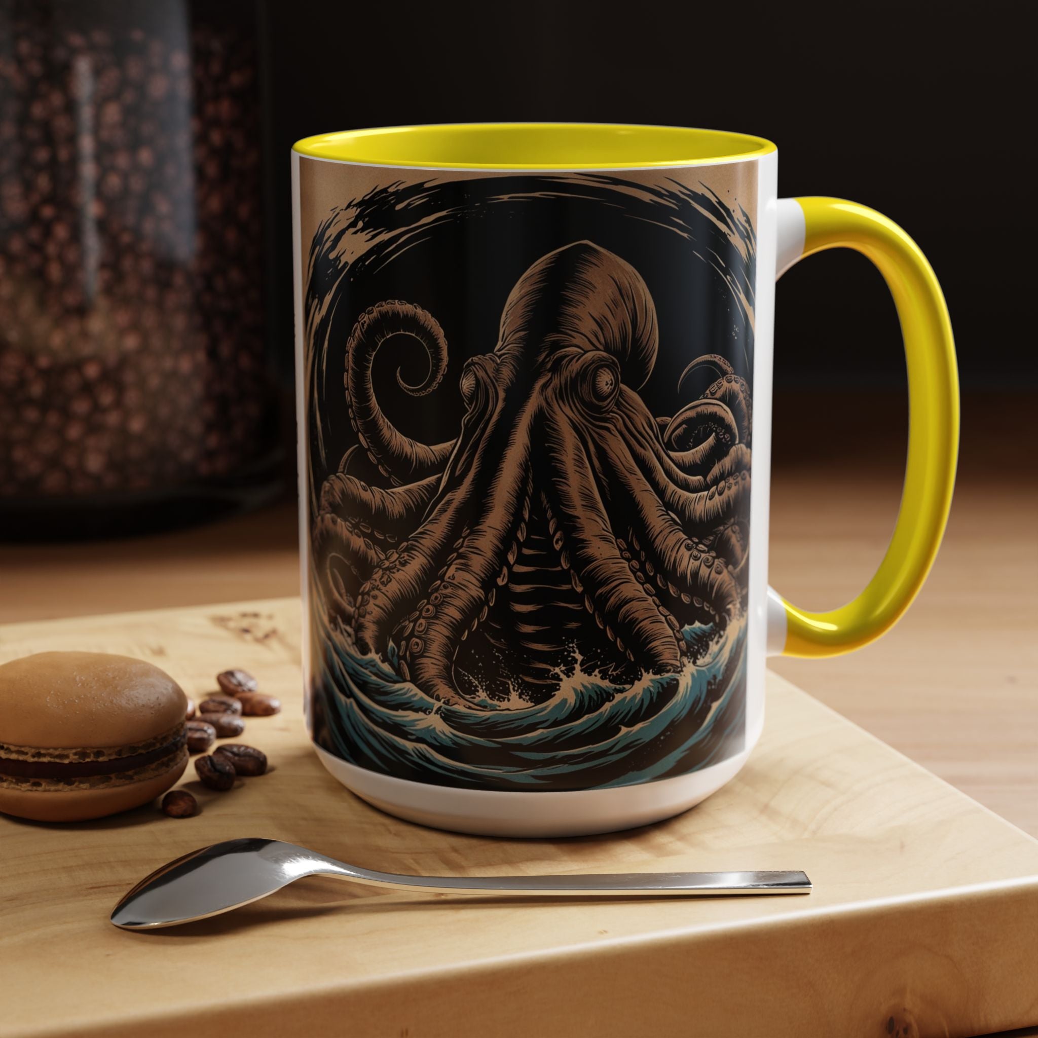 Kraken Coffee Mug: Giant Squid Coffee Cup, Sea Creature, Mugs for Men