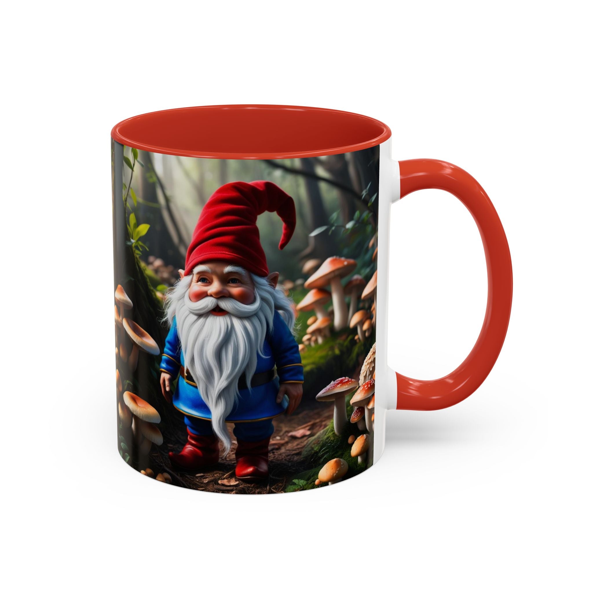 Gnome Coffee Mug: Nordic Folklore Gift, Scandinavian Nisse, Enchanted Mushroom Garden