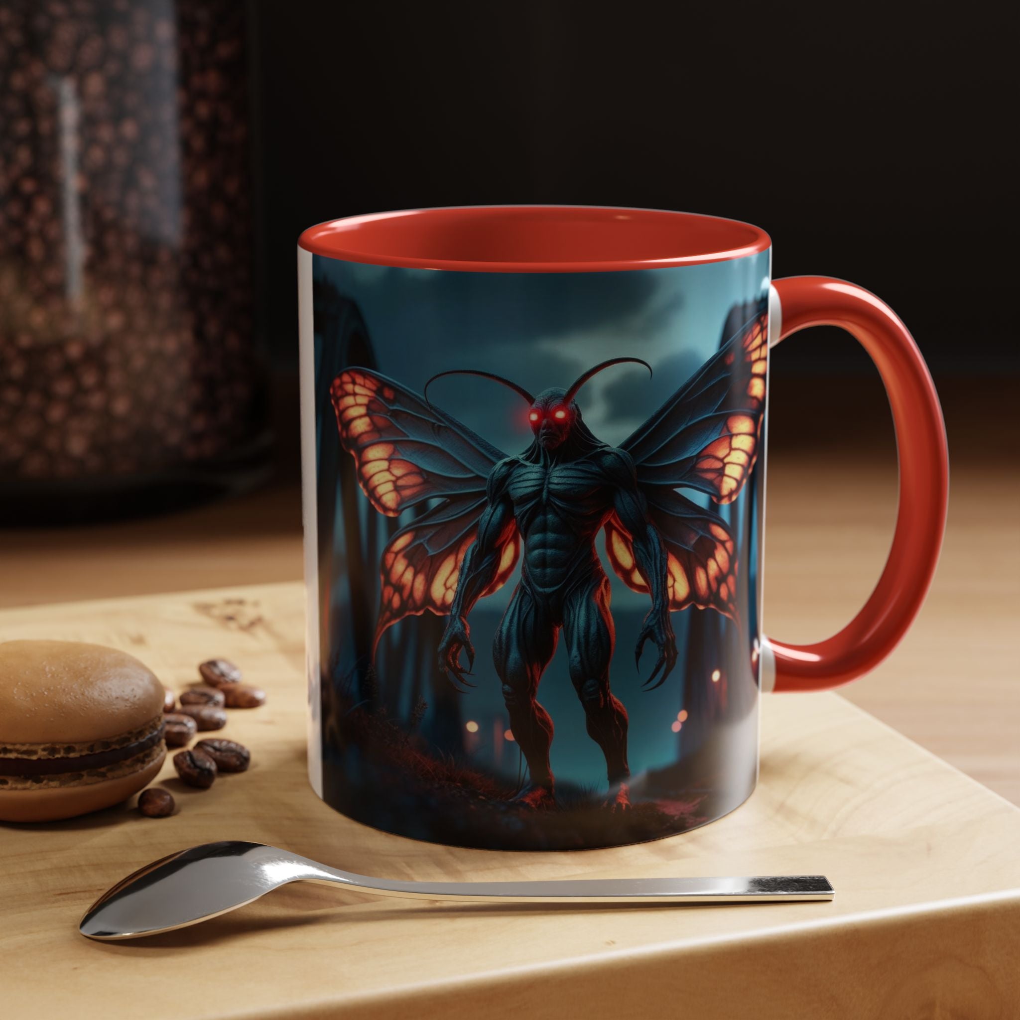 Mothman Coffee Mug: Supernatural Monster, Legendary Creature, Cryptid Gift (Bridge)