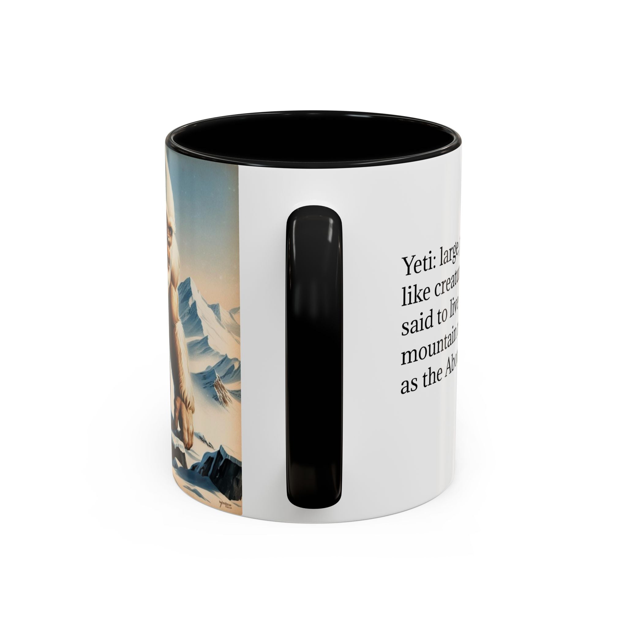 Abominable Snowman Coffee Mug: Himalayan Mountain Yeti, Mythical Creature, Sasquatch Gift