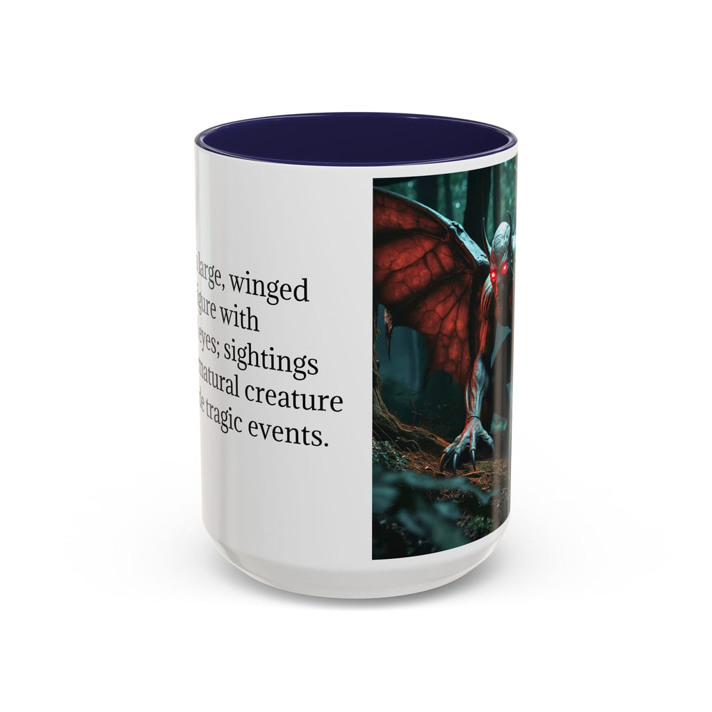 Mothman Mug: Supernatural Monster, Cryptid Mug, Mythical Creature, Urban Legend (Crouching)