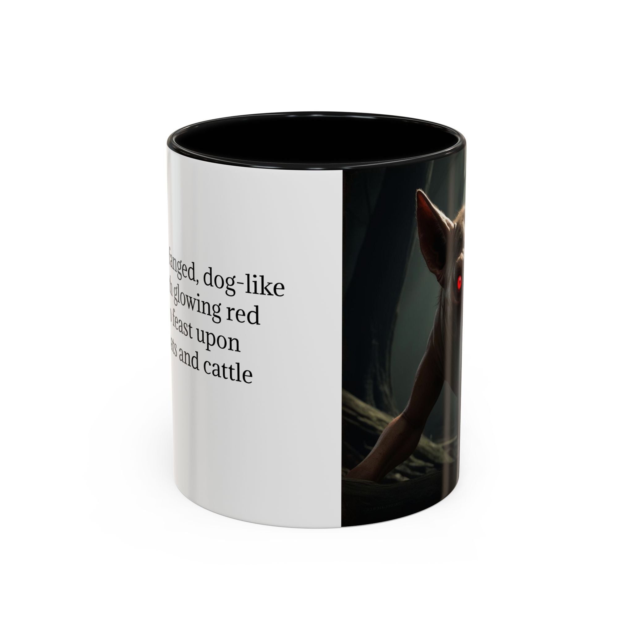 Chupacabra Coffee Cup Supernatural Beast, Mexican Folklore Gift, Mythical Canine Cryptid