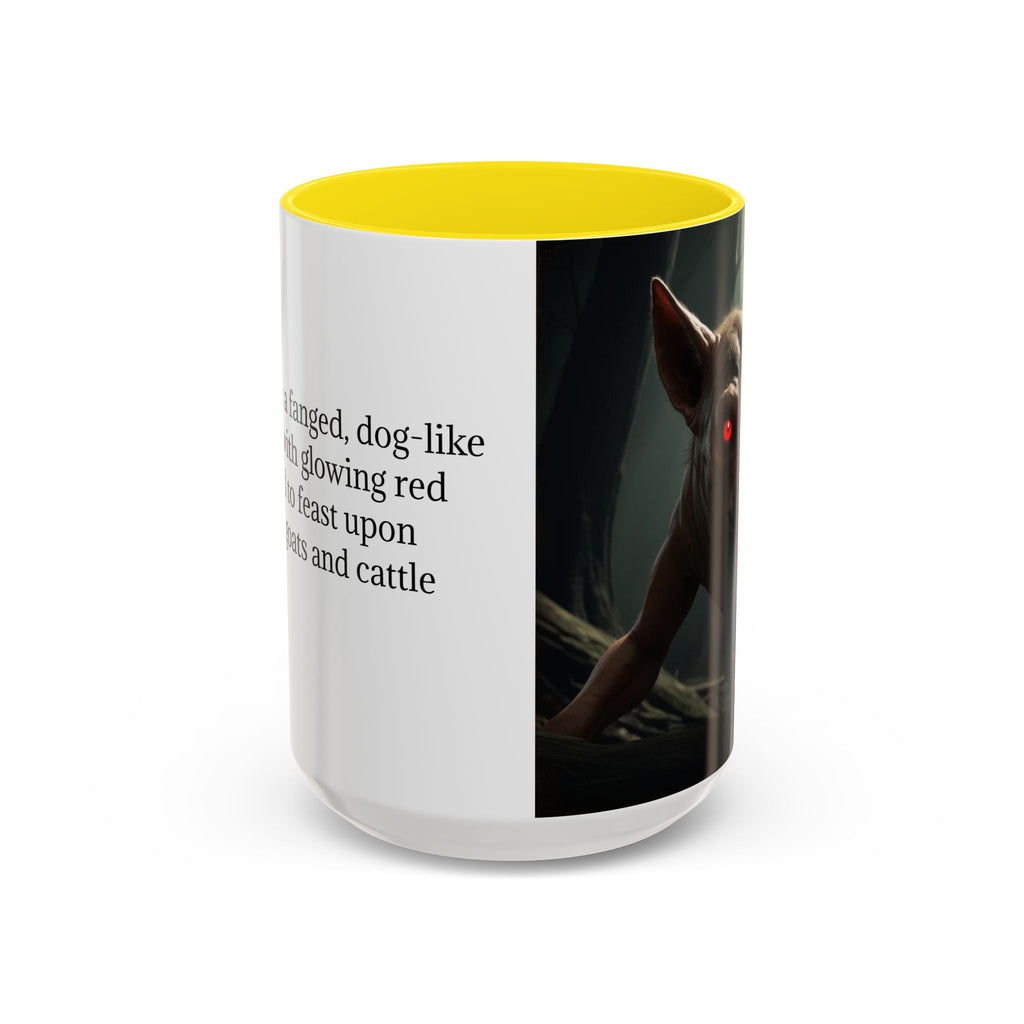 Chupacabra Coffee Cup Supernatural Beast, Mexican Folklore Gift, Mythical Canine Cryptid
