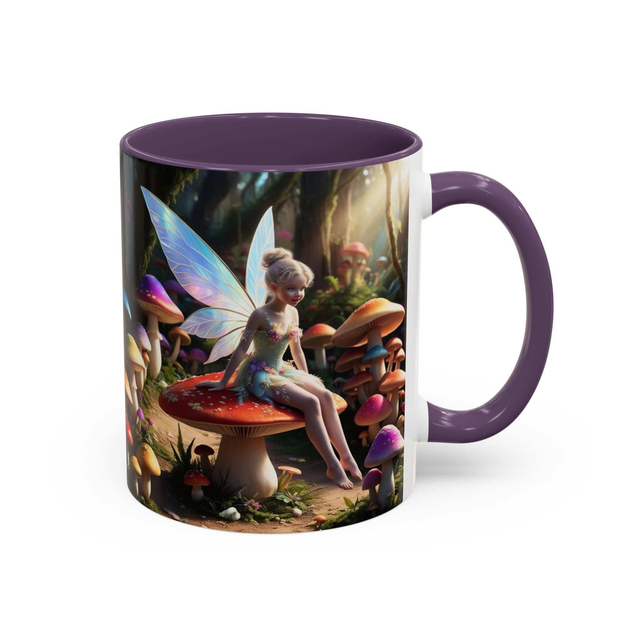 Fairy Garden Mug: Ceramic Toadstool Coffee Cup, Enchanted Forest Fantasy Gift