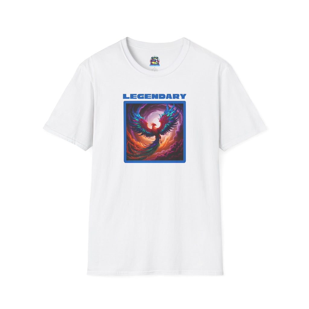 Phoenix Shirt: Rise from the Ashes, Soft Cotton T-Shirt, Legendary Graphic Tee (Blue)