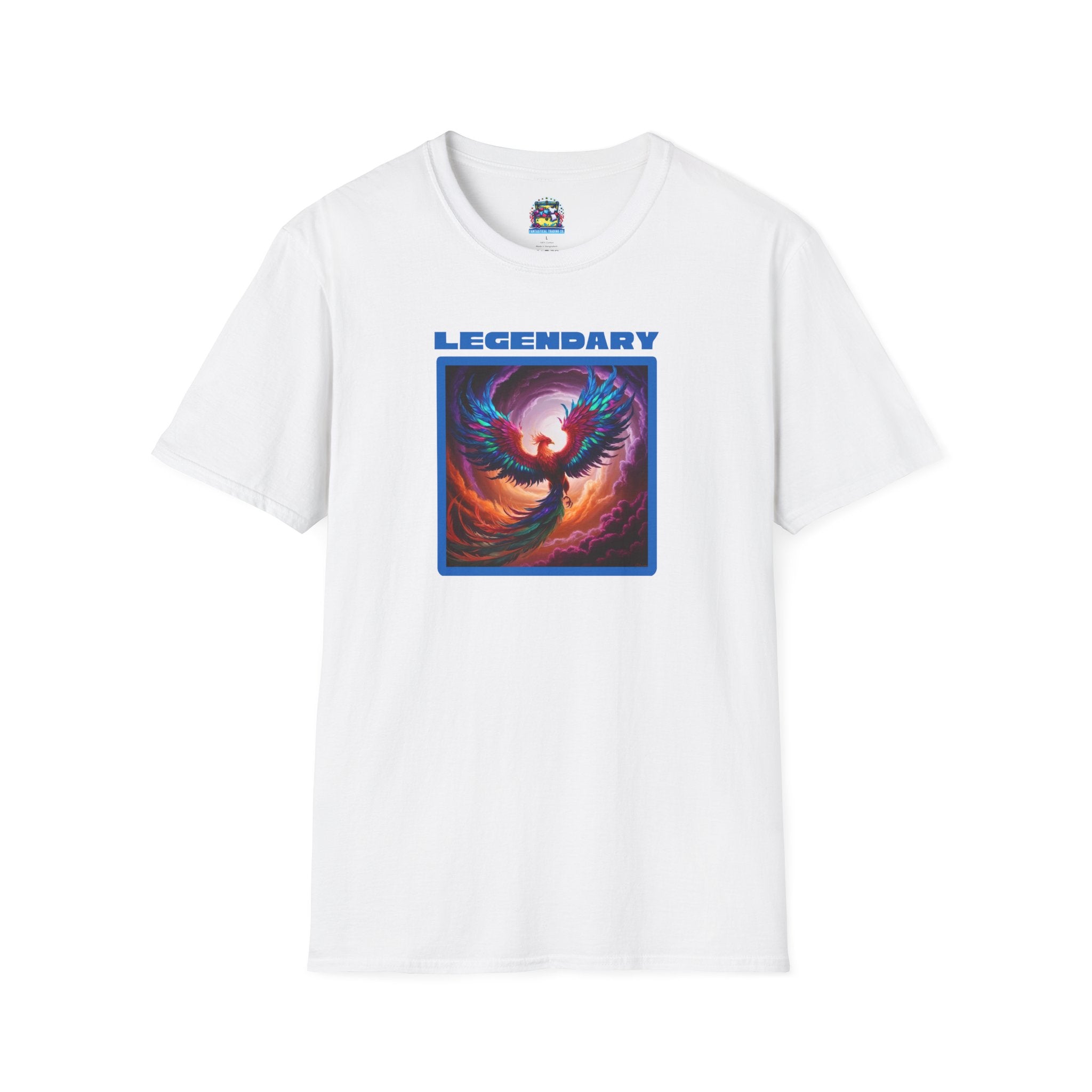 Phoenix Shirt: Rise from the Ashes, Soft Cotton T-Shirt, Legendary Graphic Tee (Blue)