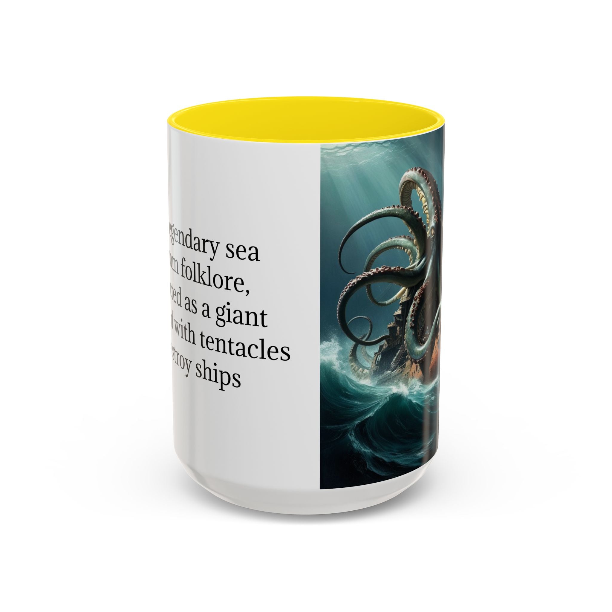 Kraken Coffee Mug: Giant Squid Coffee Cup, Legendary Monster, Nautical Gift