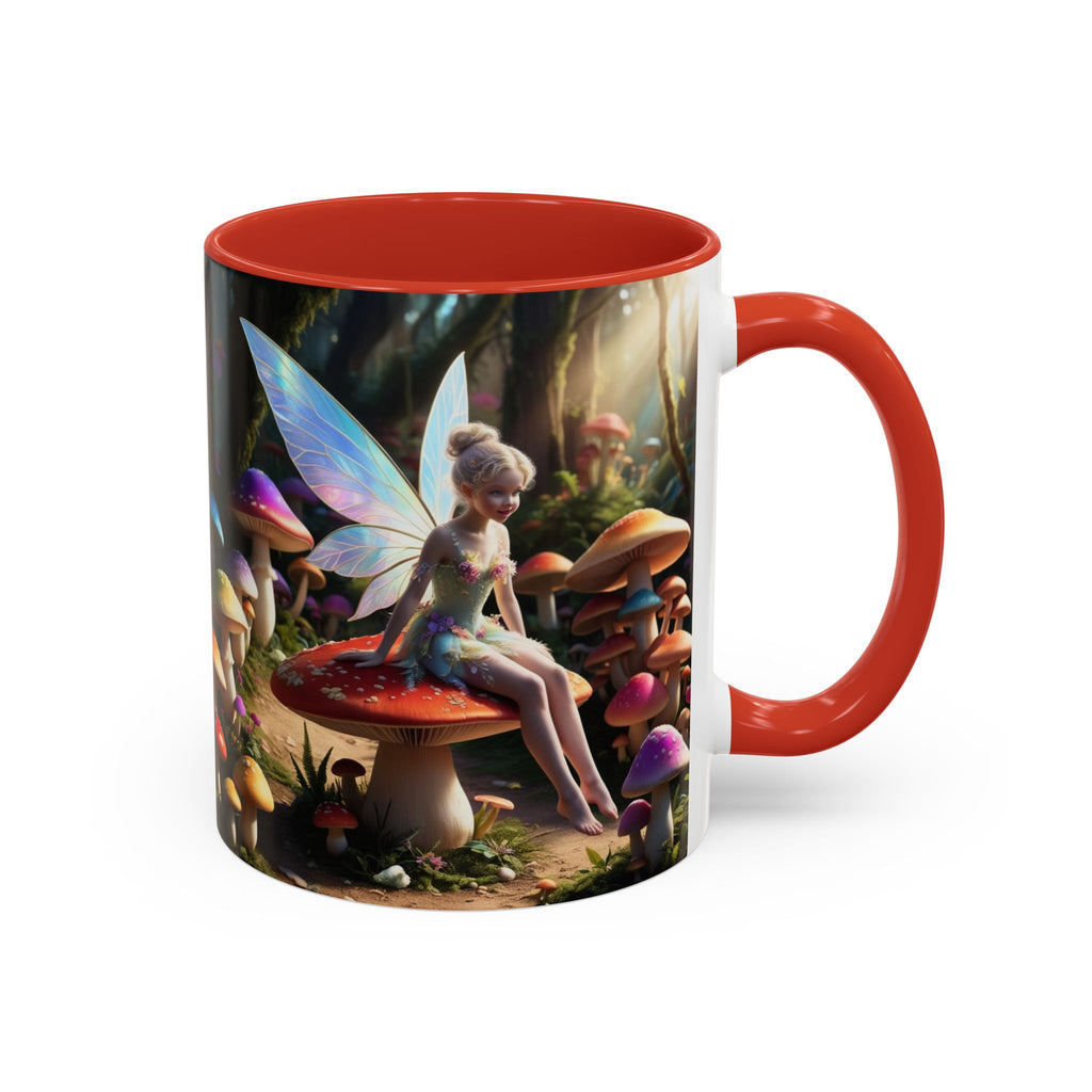 Fairy Garden Mug: Ceramic Toadstool Coffee Cup, Enchanted Forest Fantasy Gift