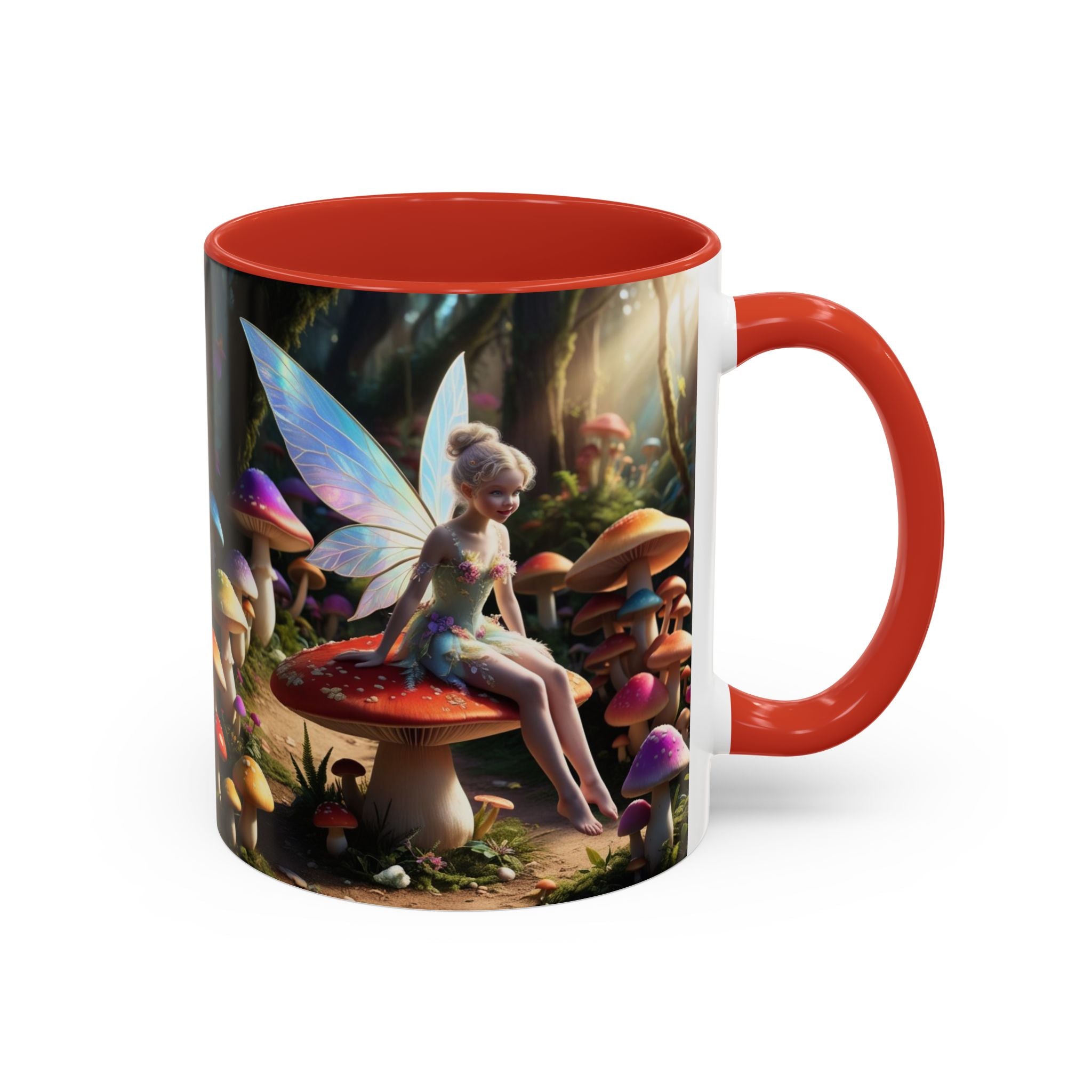 Fairy Garden Mug: Ceramic Toadstool Coffee Cup, Enchanted Forest Fantasy Gift