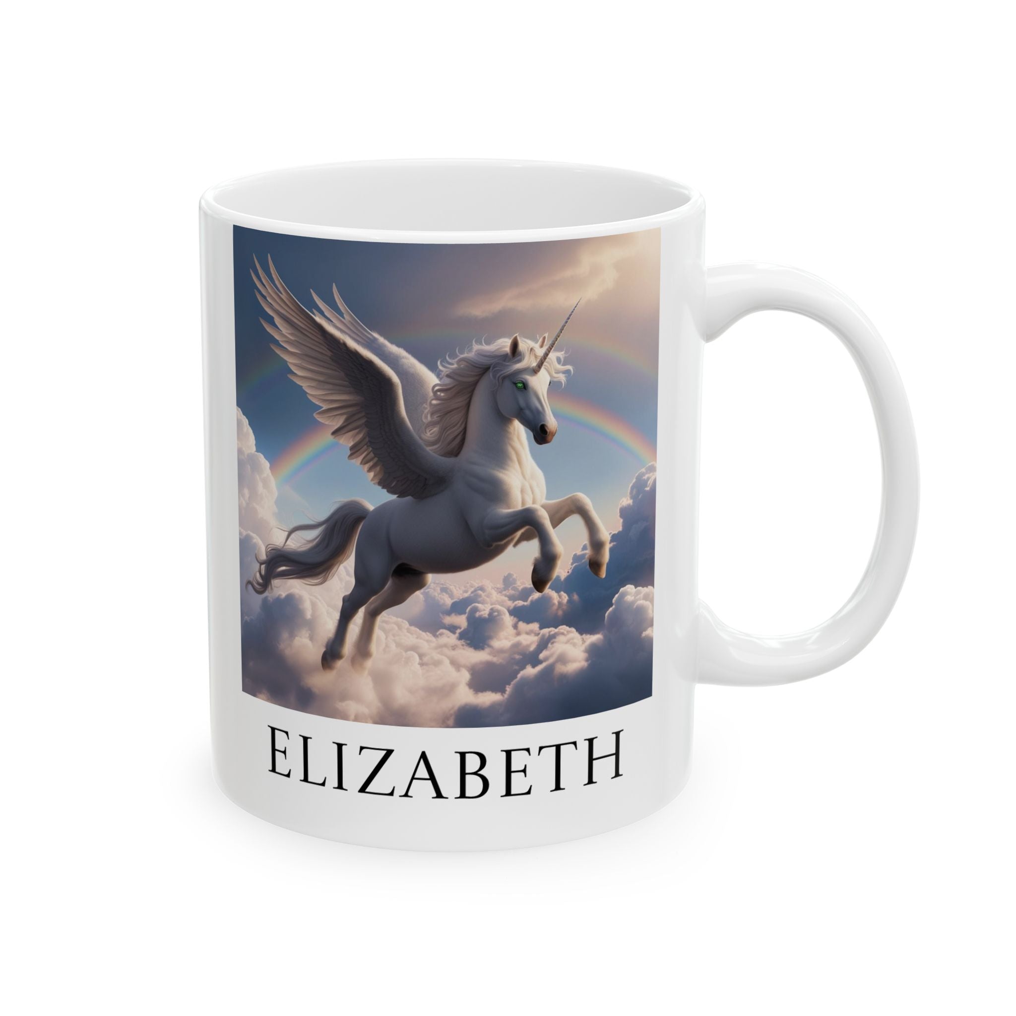 Customizable Unicorn Mug: Enchanted Alicorn, Mythical Creature, Personalized Fairytale Gift