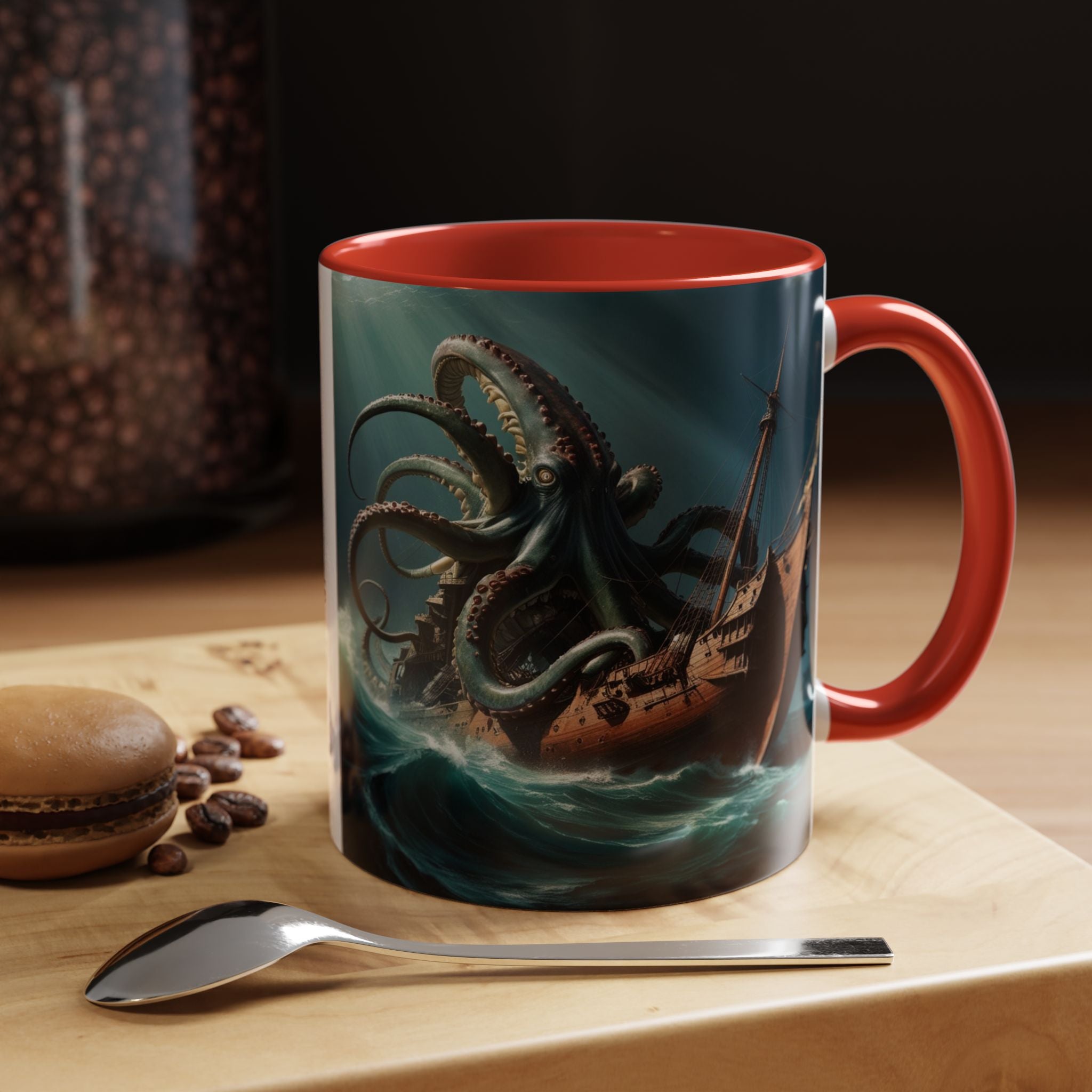 Kraken Coffee Mug: Giant Squid Coffee Cup, Legendary Monster, Nautical Gift