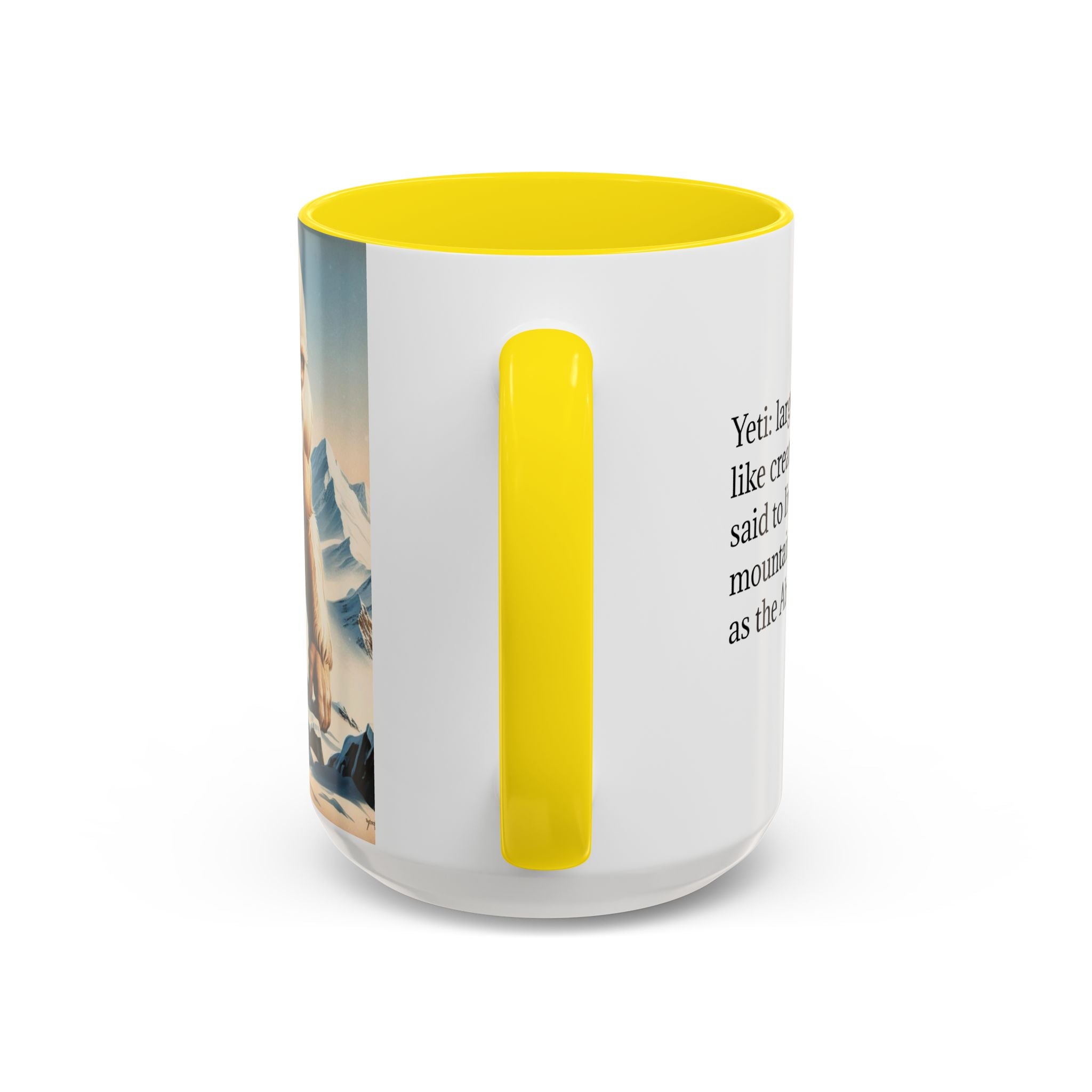 Abominable Snowman Coffee Mug: Himalayan Mountain Yeti, Mythical Creature, Sasquatch Gift