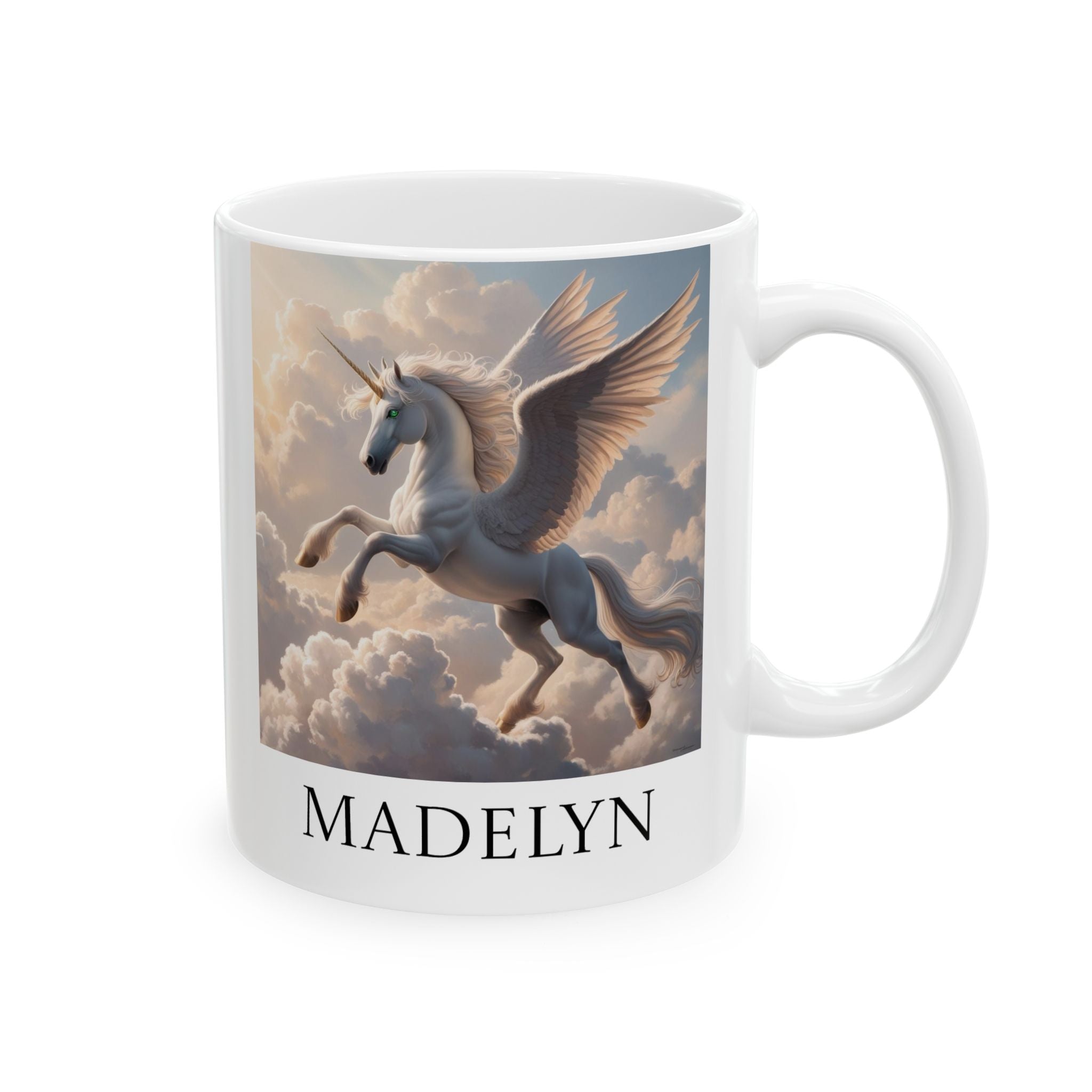 Personalized Unicorn Coffee Mug: Mythical Creature, Enchanted Alicorn, Customizable Gift