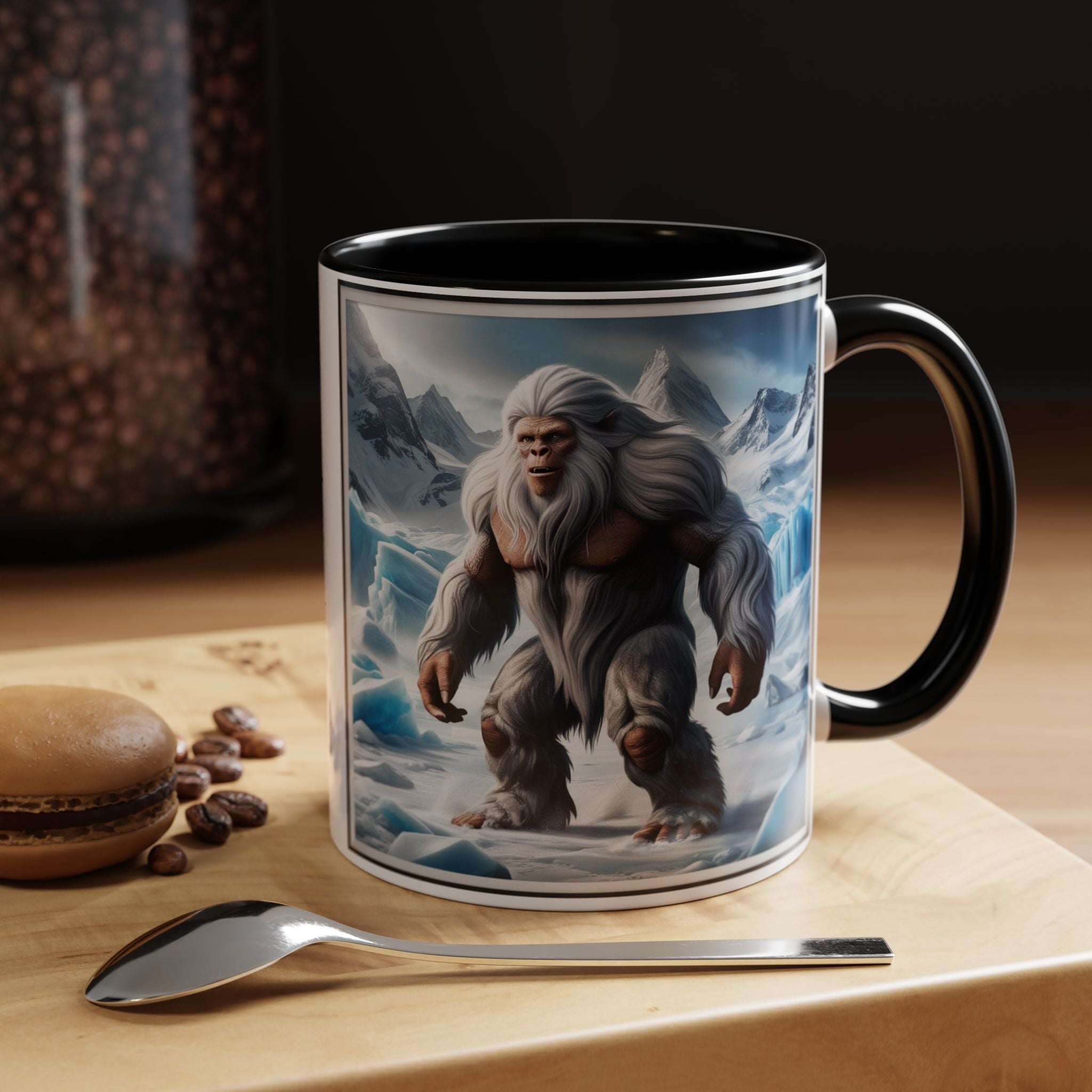 Yeti Coffee Mug: Abominable Snowman, Himalayan Mountain Cryptid, Bigfoot Camping Gift