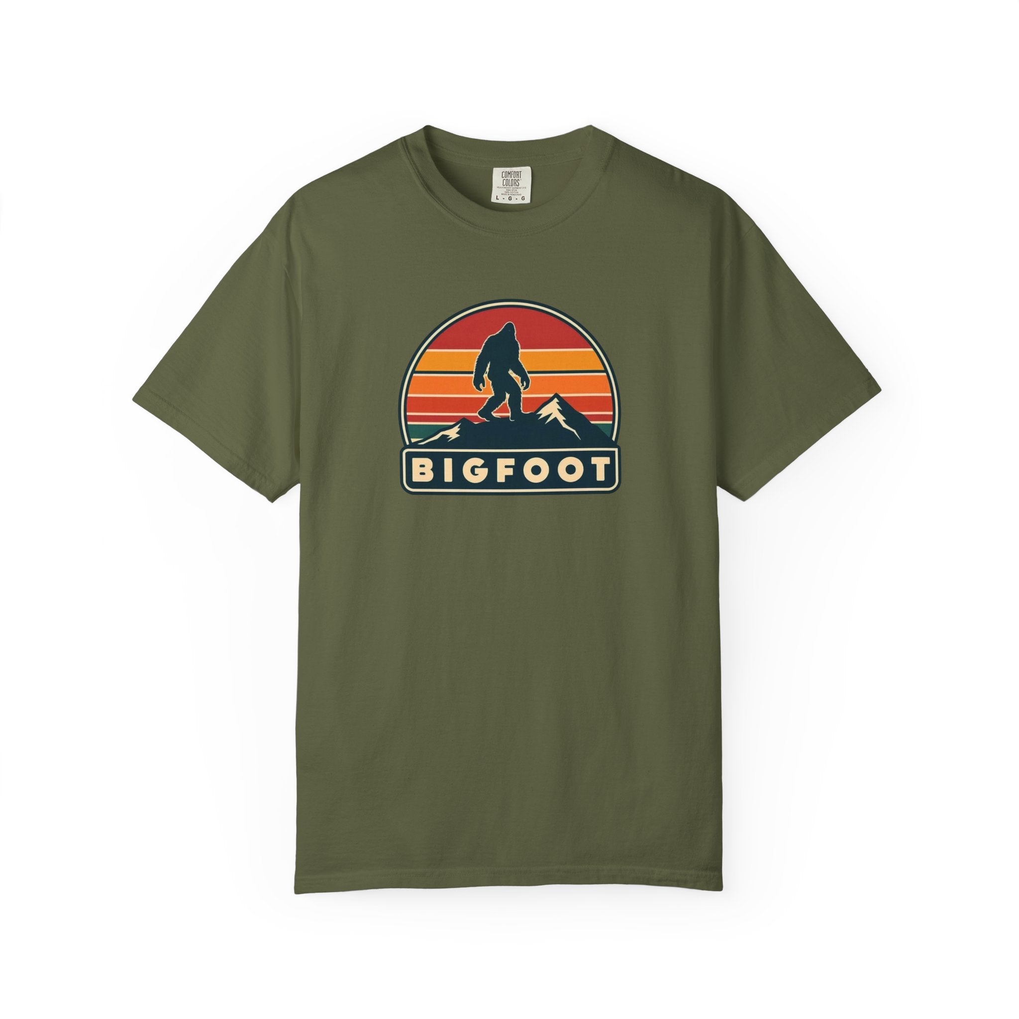Bigfoot Shirt Comfort Colors® | Sasquatch Camping TShirt, Retro Graphic Tee, Cryptid Outdoor Clothing