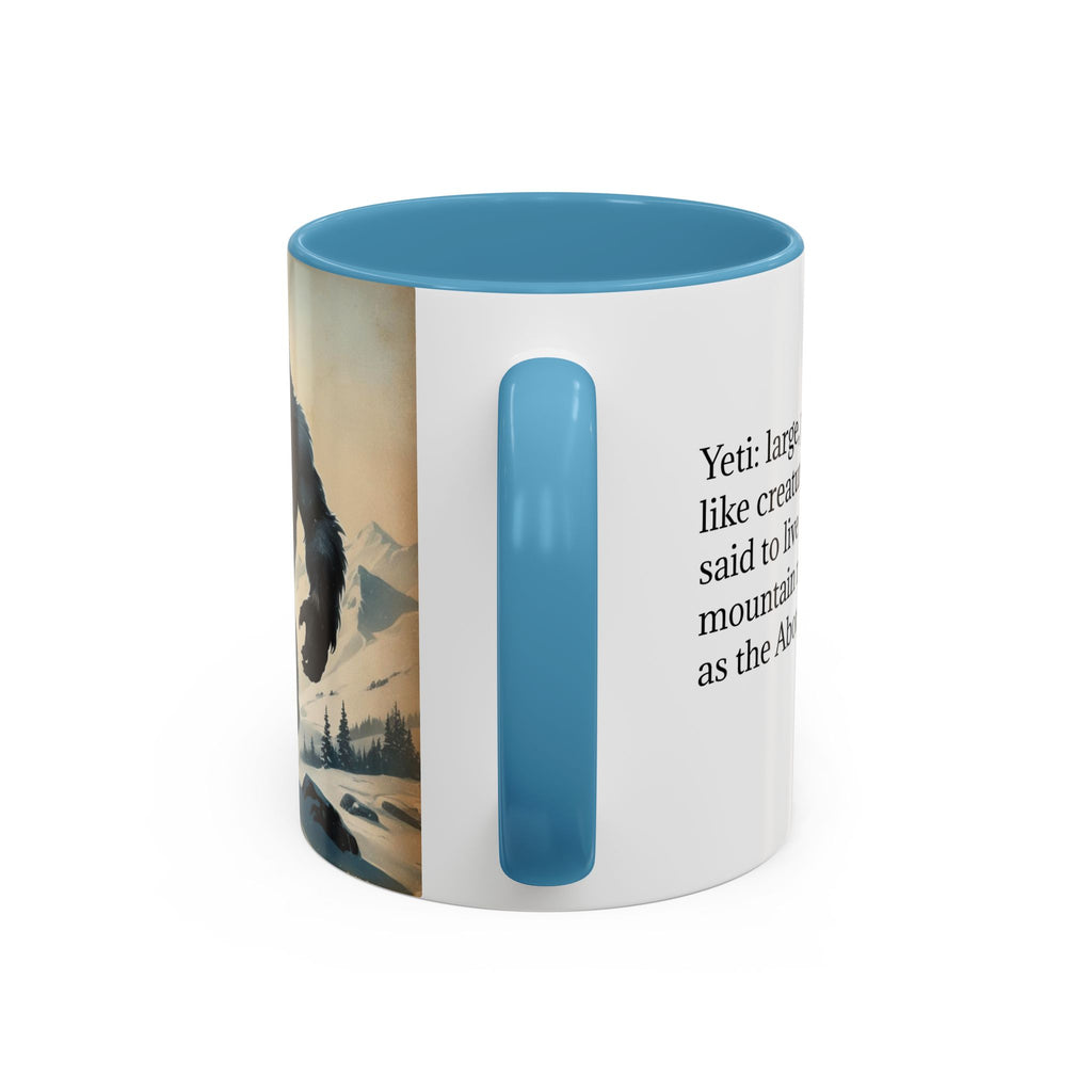Abominable Snowman Ceramic Mug: Yeti Coffee Cup, Himalayan Mountain Cryptid, Bigfoot Camping Gift