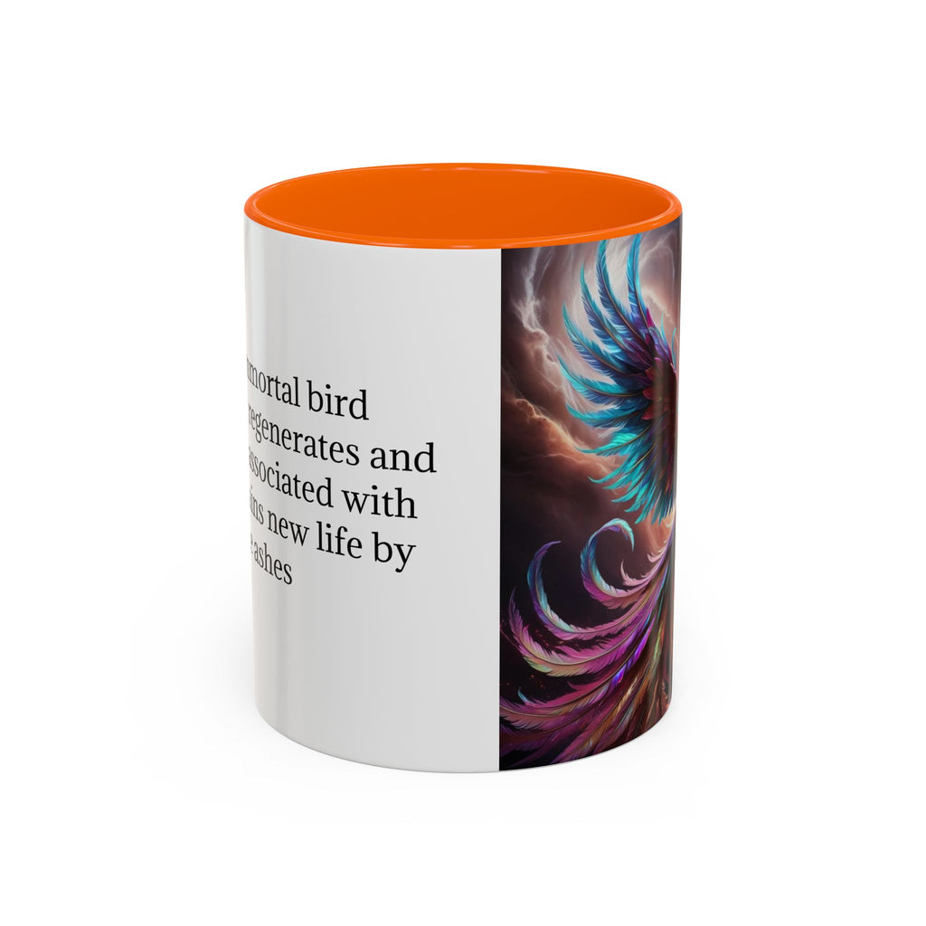 Phoenix Coffee Mug: Legendary Creature, Firebird Cryptid Coffee Cup, Renewal Rebirth