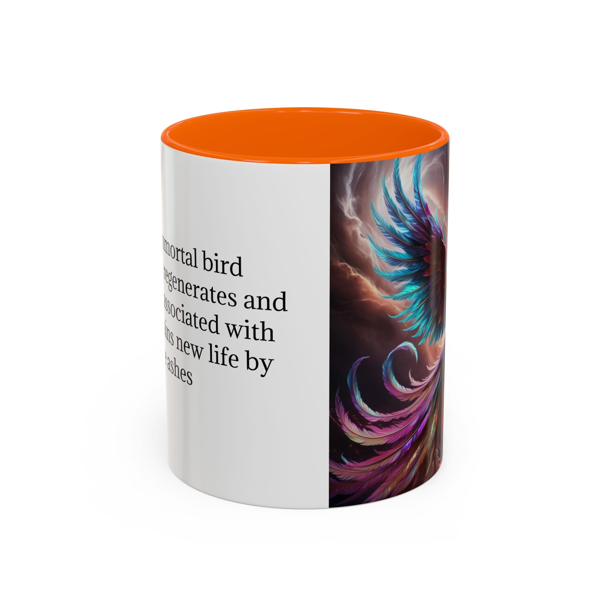 Phoenix Coffee Mug: Legendary Creature, Firebird Cryptid Coffee Cup, Renewal Rebirth