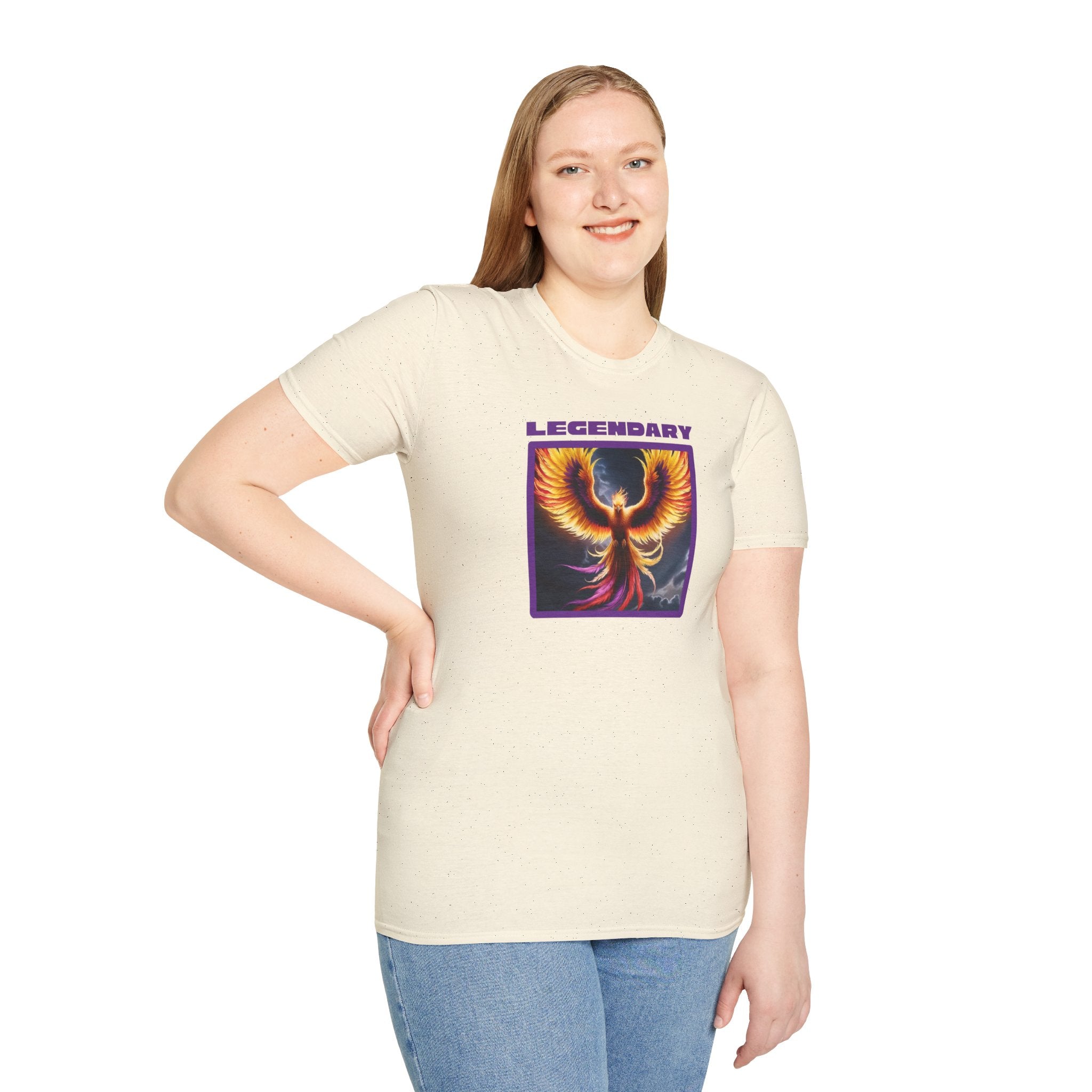 Phoenix Graphic Tee: Mythical Creature, Soft Cotton Shirt, Rise from the Ashes