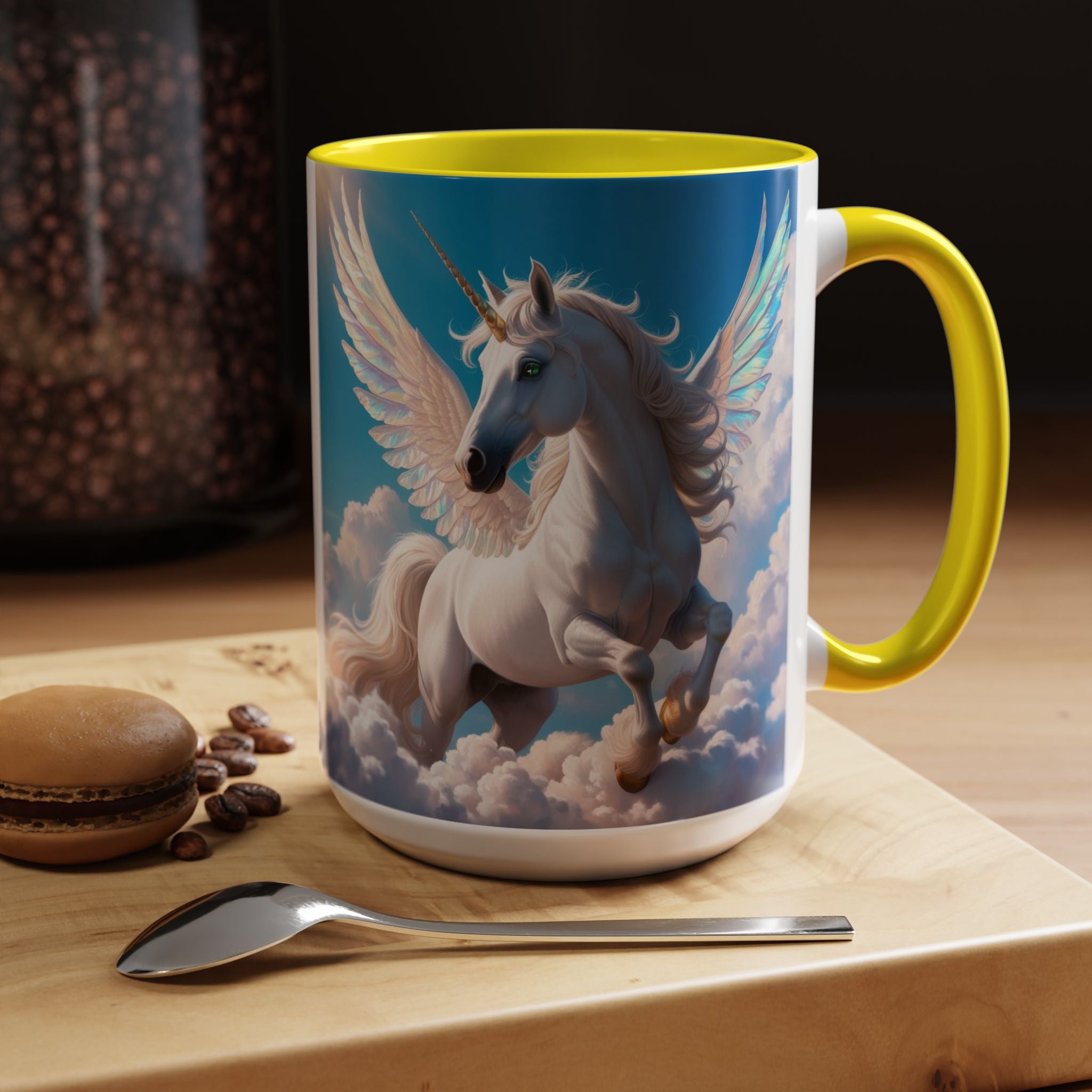 Unicorn Coffee Mug: Fairytale Alicorn, Mythical Creature, Enchanted Gift (Blue)