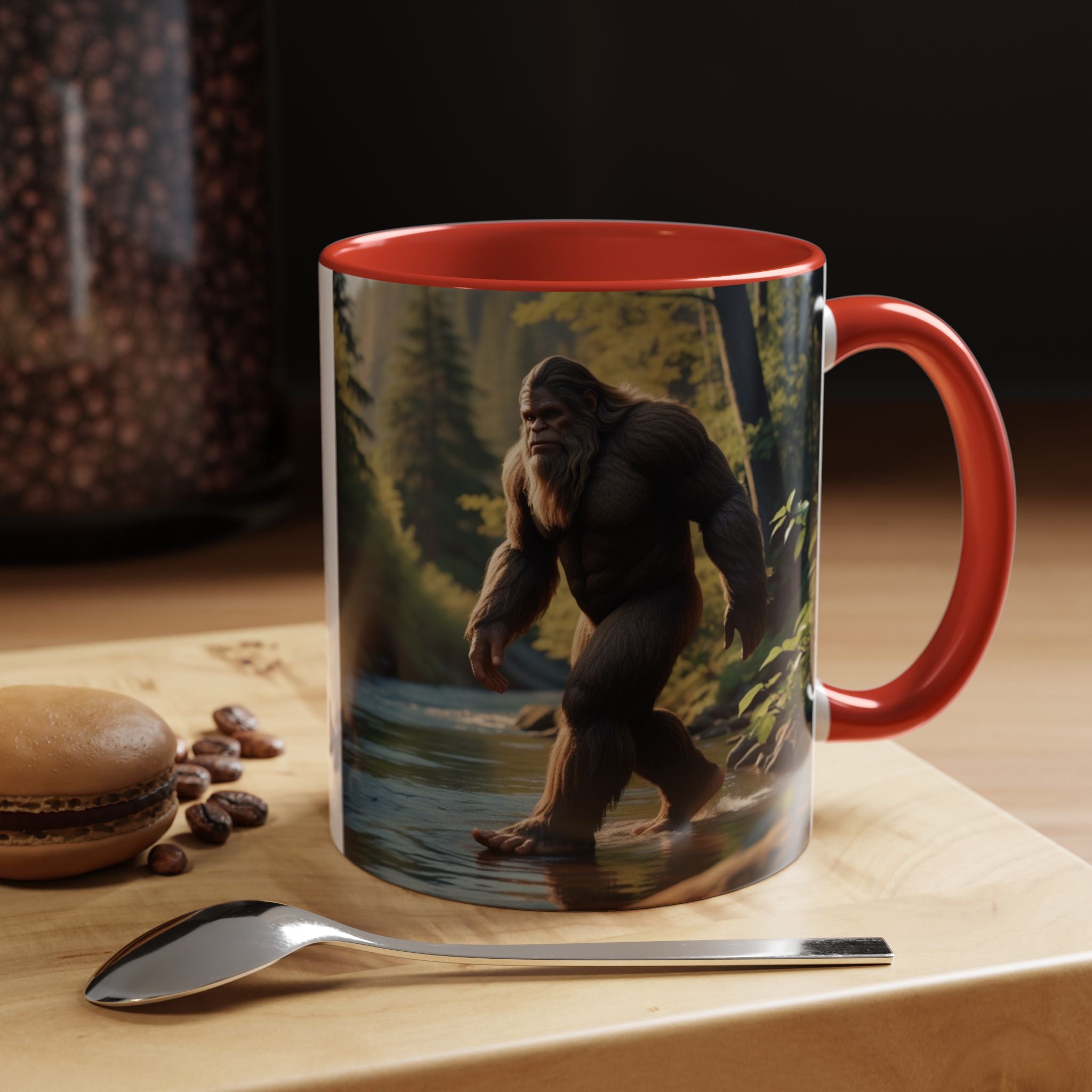 Bigfoot Coffee Mug: Sasquatch, Forest Cryptid, Mythical Creature, Camping Gift
