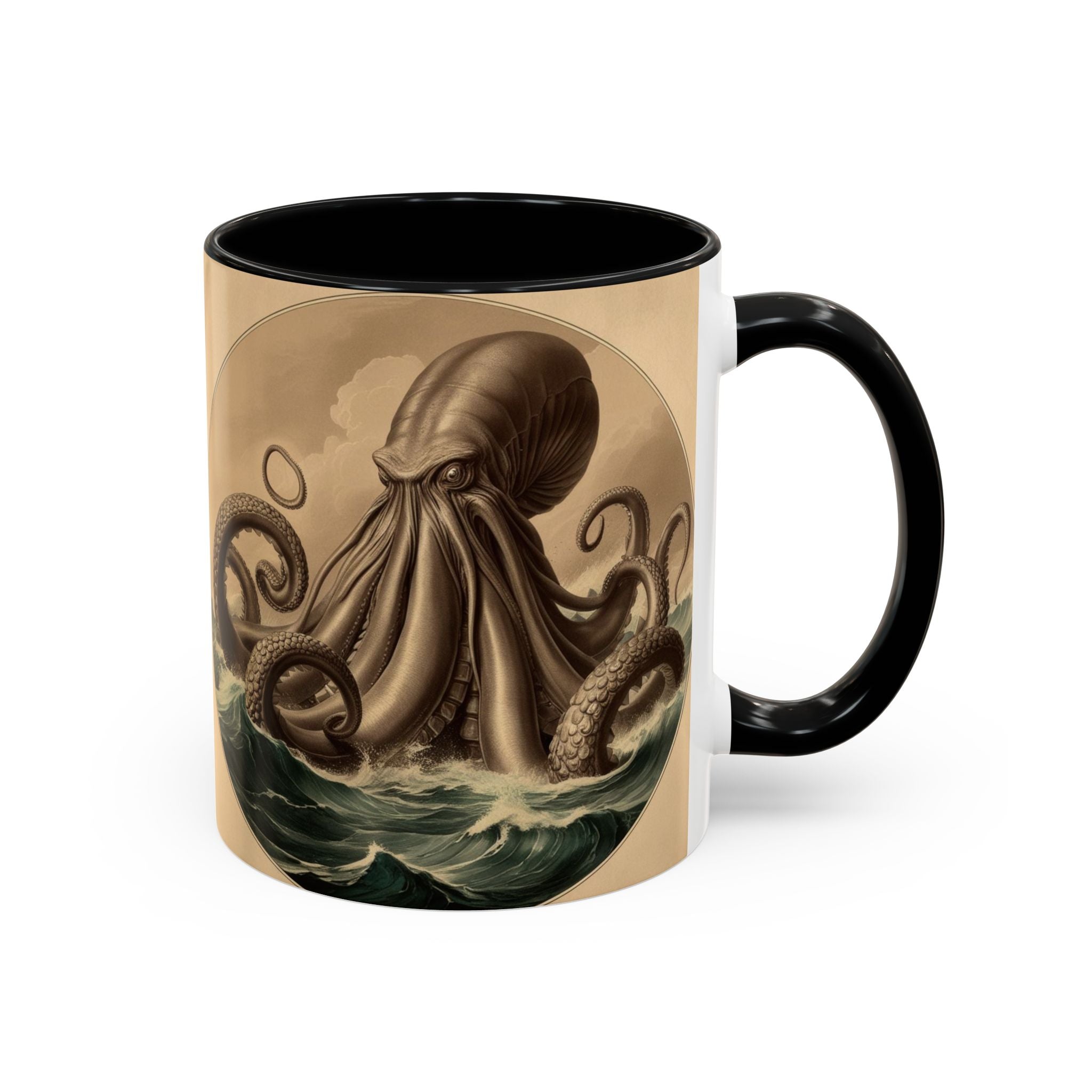 Kraken Coffee Cup: Giant Squid Coffee Mug, Mugs for Men, Mythical Creature