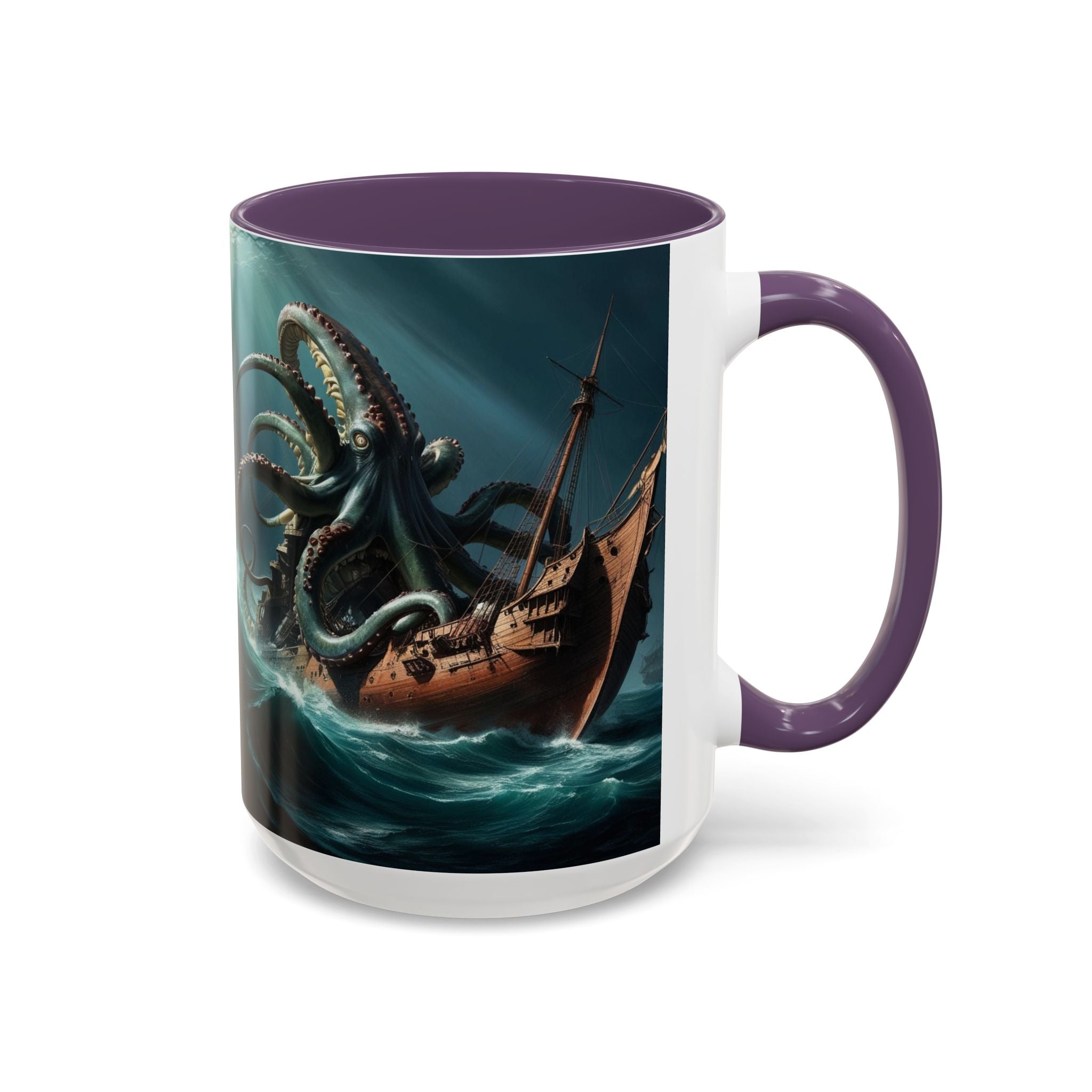 Kraken Coffee Mug: Giant Squid Coffee Cup, Legendary Monster, Nautical Gift