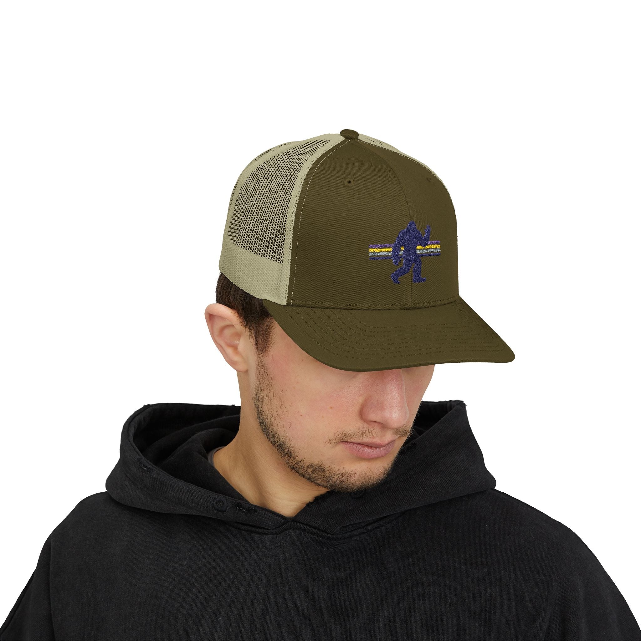 Bigfoot Baseball Cap: Sasquatch Trucker Hat, Snapback Hat, Embroidered Outdoor Gear